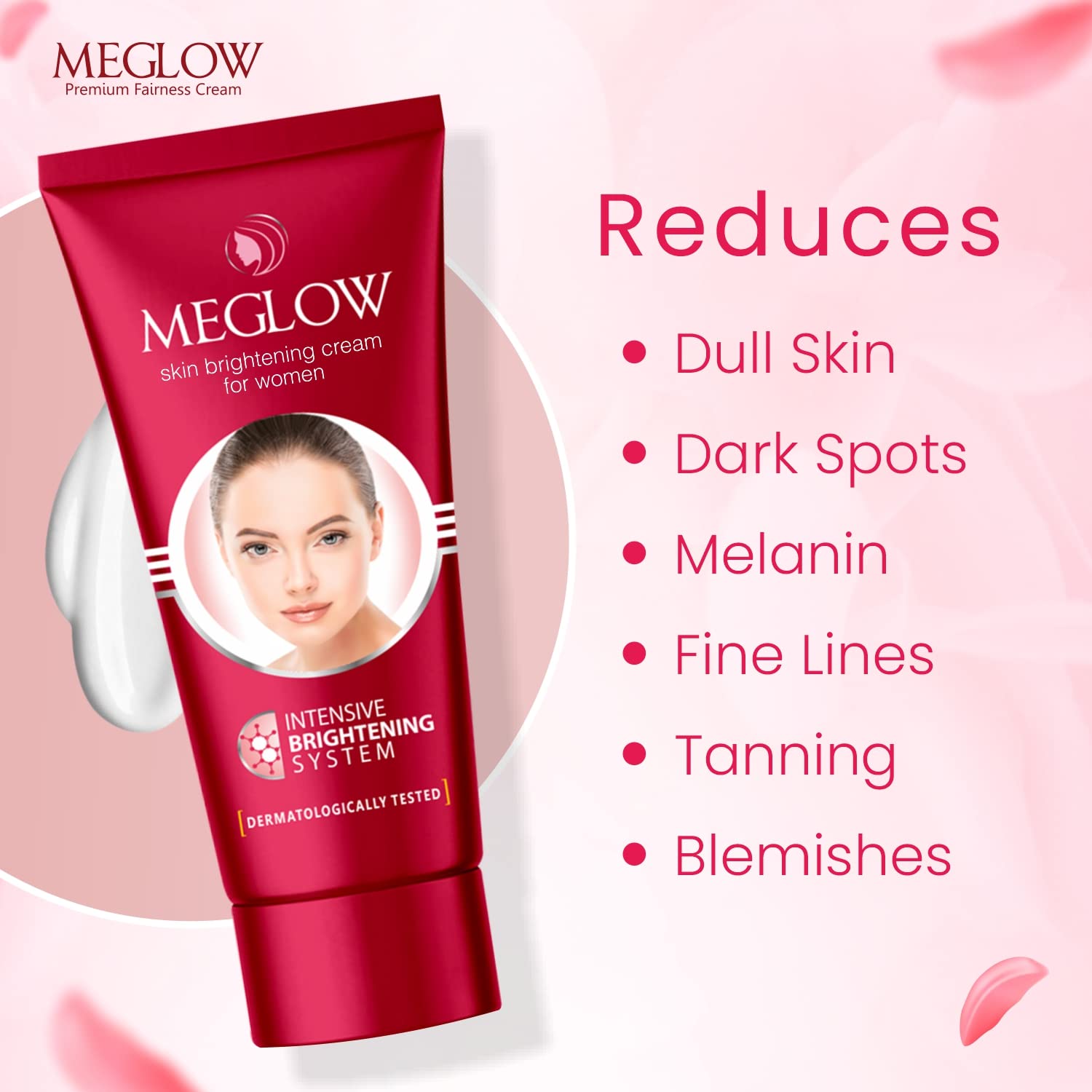Meglow Skin Care Combo Pack - Gold Bleach Cream (50g), Aloe Vera & Vitamin E Face Cream (50g), Instant Glow Face Wash (70g) for Brightening & Radiant Skin | Women's Skincare Routine for Daily Use & Special Occasions