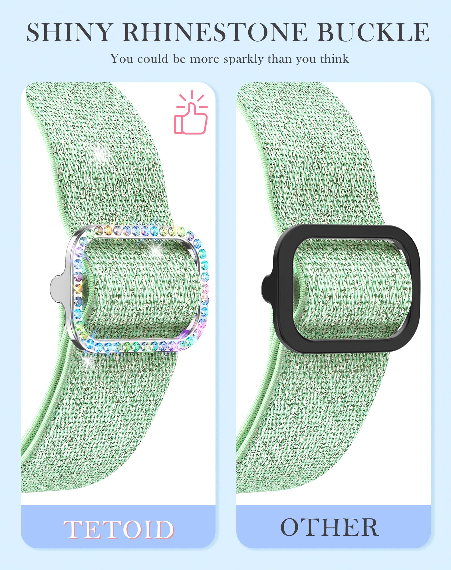 LETOID Stretchy Nylon Apple Watch Bands for Women - Compatible with 38mm 40mm 41mm 42mm 44mm 45mm 46mm 49mm iWatch Series 10/9/8/7/6/5/4/3/2/1/SE/Ultra - Elastic Solo Loop Wristband for Workout, Running & Everyday Wear