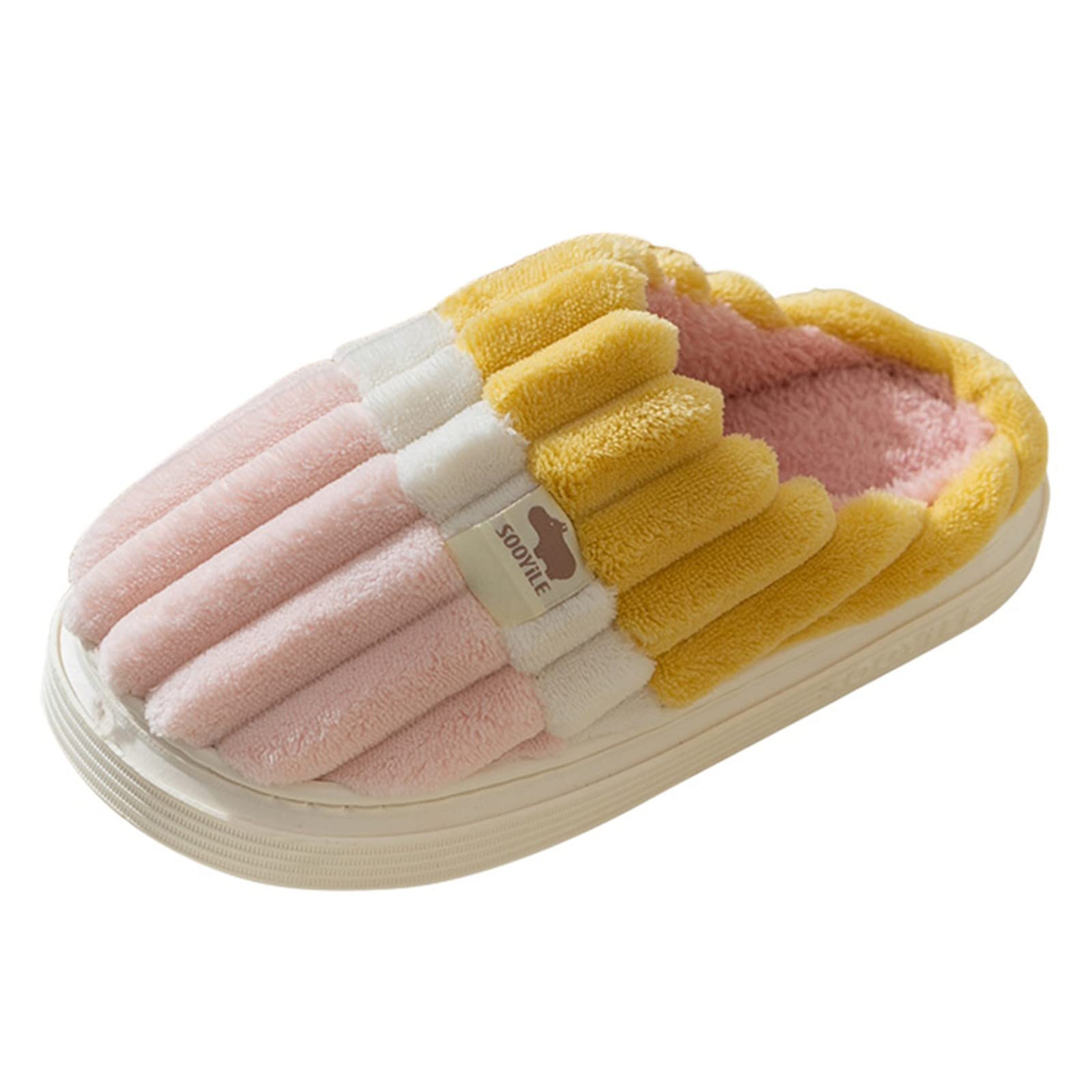 Women's Cozy Memory Foam House Slippers - Indoor/Outdoor Soft Cotton Animal Design Slippers for Home, Lounge & Backyard Comfort