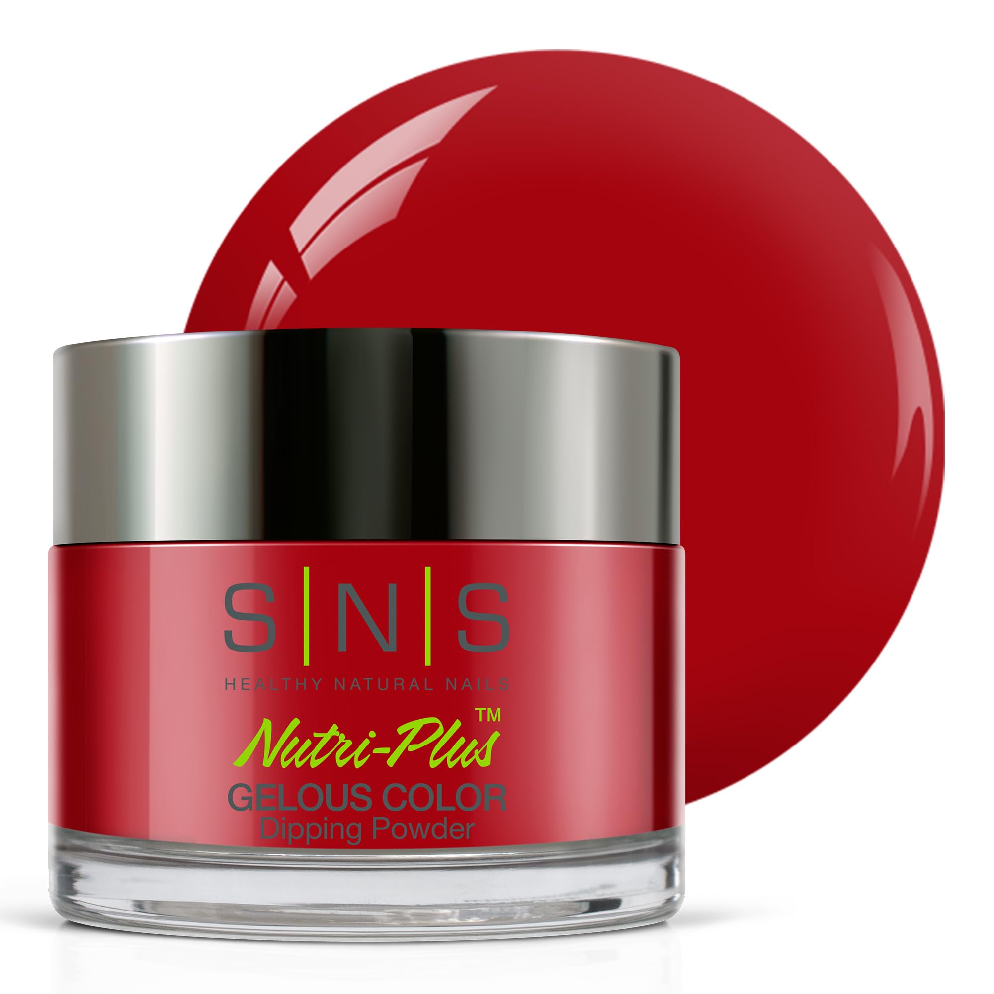 SNS Nail Dip Powder - Gelous Color Dipping Powder in Napa Valley Red - Long-Lasting 14-Day Dip Nail Polish - Low Odor & No UV Lamp Needed - 1oz for Professional Salon & At-Home Manicures