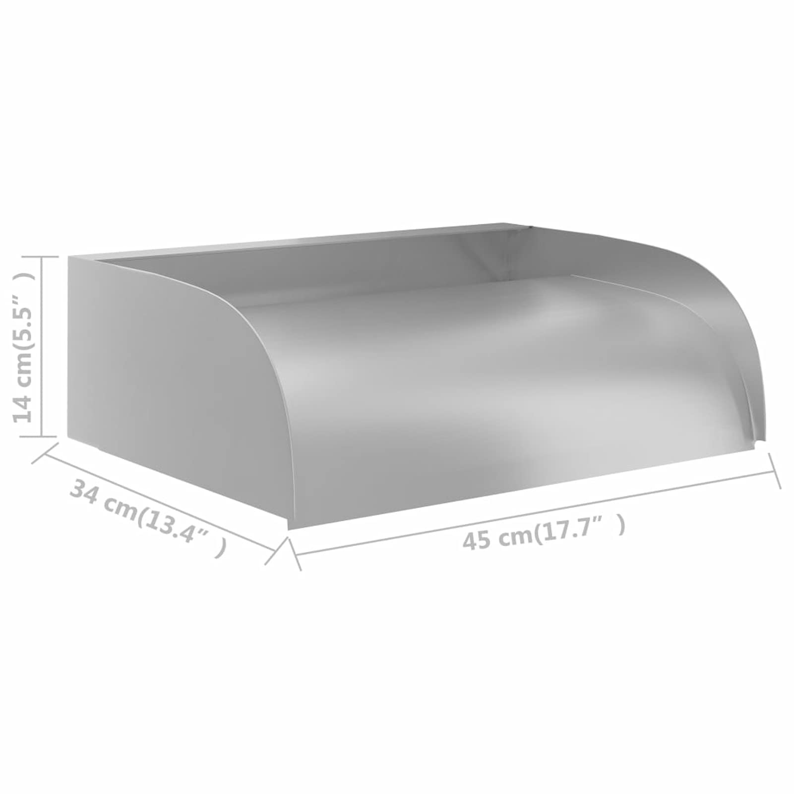 304 Stainless Steel Pool Waterfall Fountain - 17.7