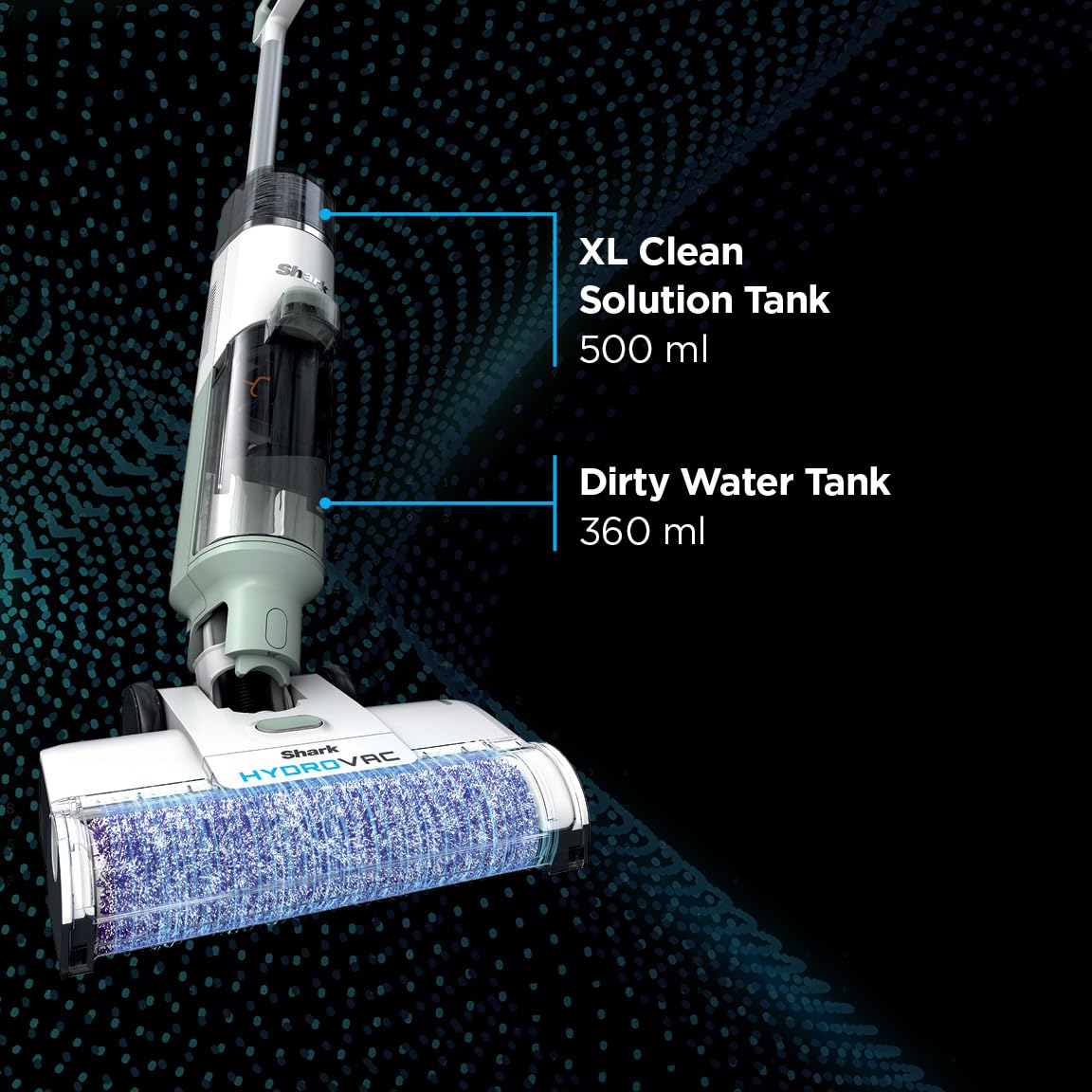 Shark AW302 HydroVac Cordless Pro XL 3-in-1 Wet Dry Vacuum Cleaner | Light Green | Large Capacity | Renewed | Perfect for Hardwood Floors, Carpets & Pet Hair Cleaning