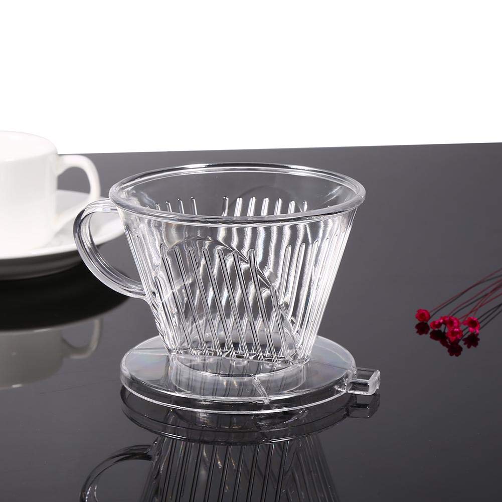 MAGT Transparent Resin Coffee Filter - Reusable & Paperless Plastic Coffee Dripper for Perfect Brewing | Ideal for Pour Over, Cold Brew & French Press Coffee Makers