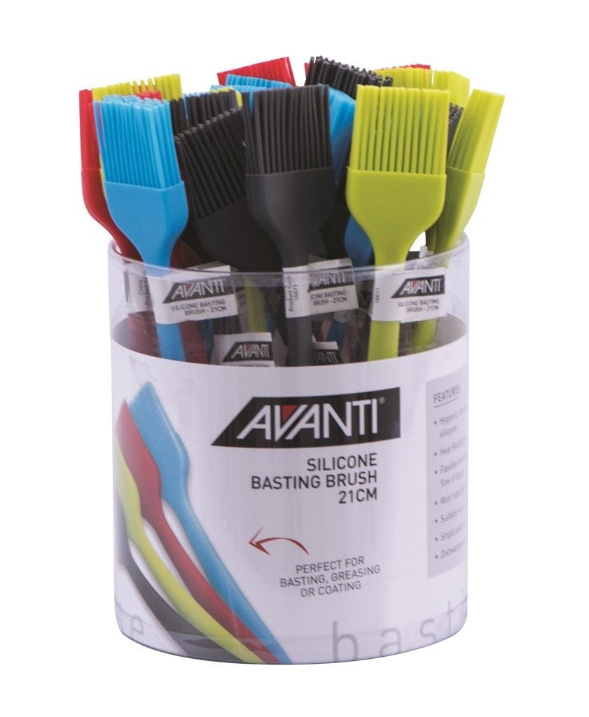 Avanti Premium Silicone Basting Brush 21cm - Heat Resistant Kitchen Brush for Basting, Glazing & Marinating - Perfect for Grilling, Baking & Cooking (Model: Cdu24)
