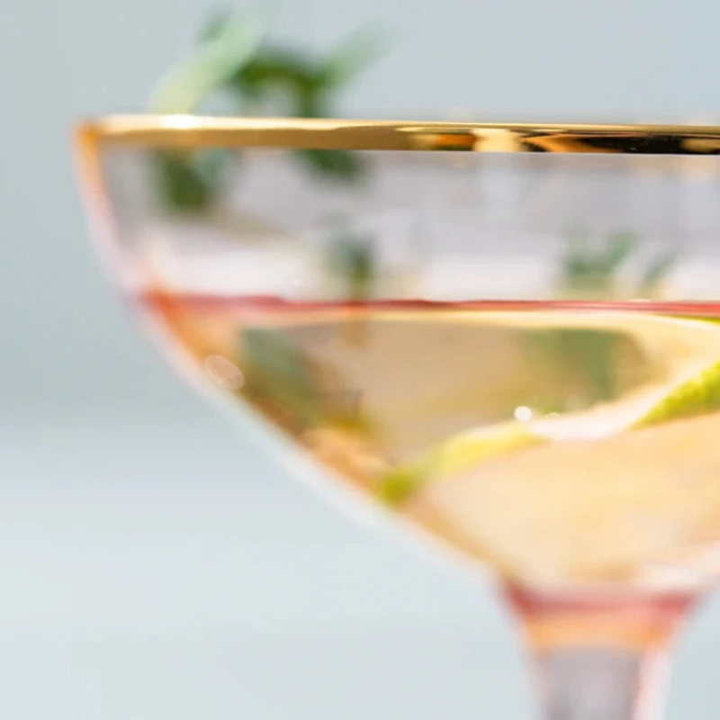 Pinkshot Elegant Cocktail Glass Set - 4-Piece Shatterproof Stemware for Margaritas, Martinis & Wine - Perfect for Parties, Weddings & Home Bar Decor
