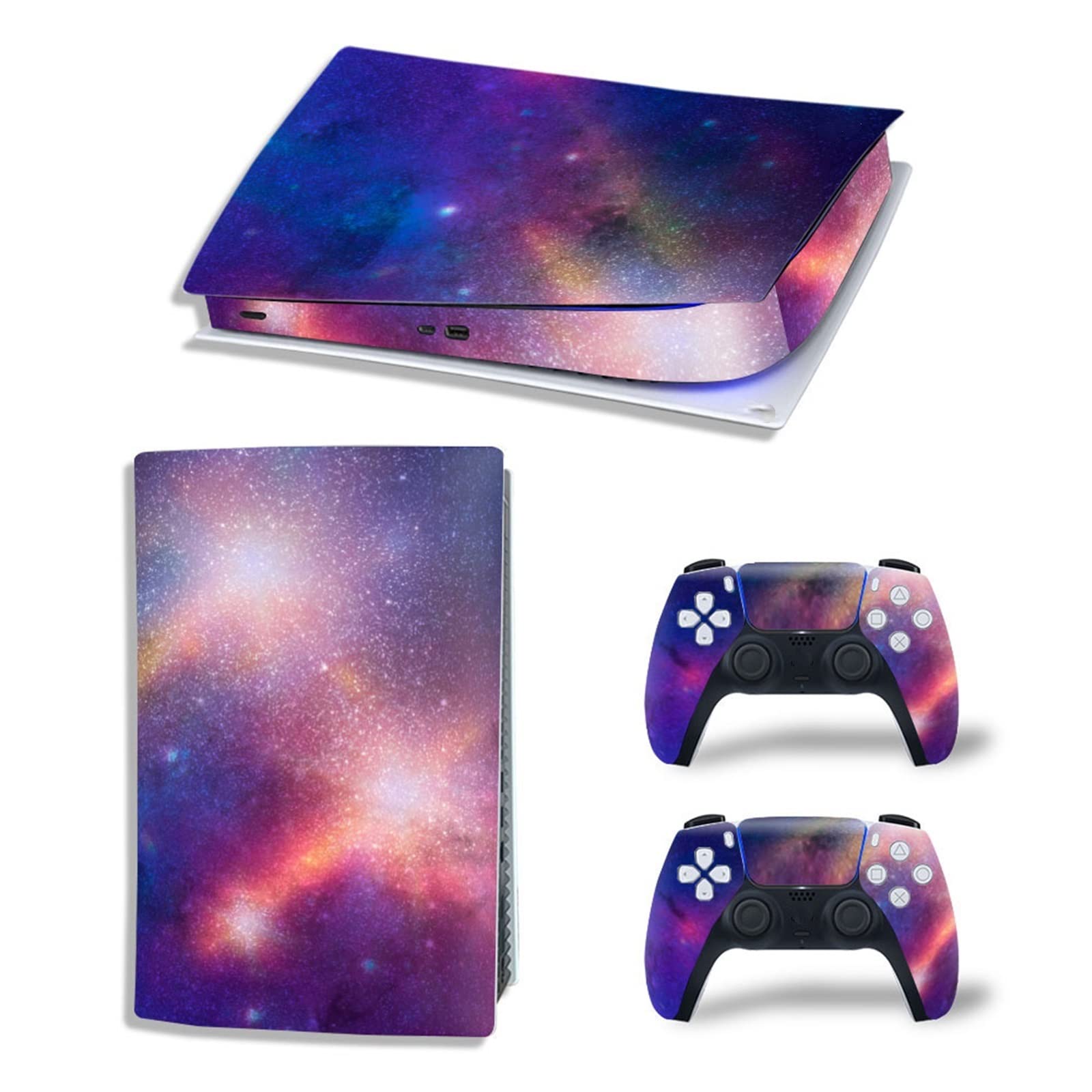 FXCON Anime Vinyl Skin Stickers for PS5 Digital Edition Console & 2 Controllers - Bubble-Free, Durable, Scratch-Resistant Wrap Cover 18205 - Perfect for Gaming Setups & Anime Decor