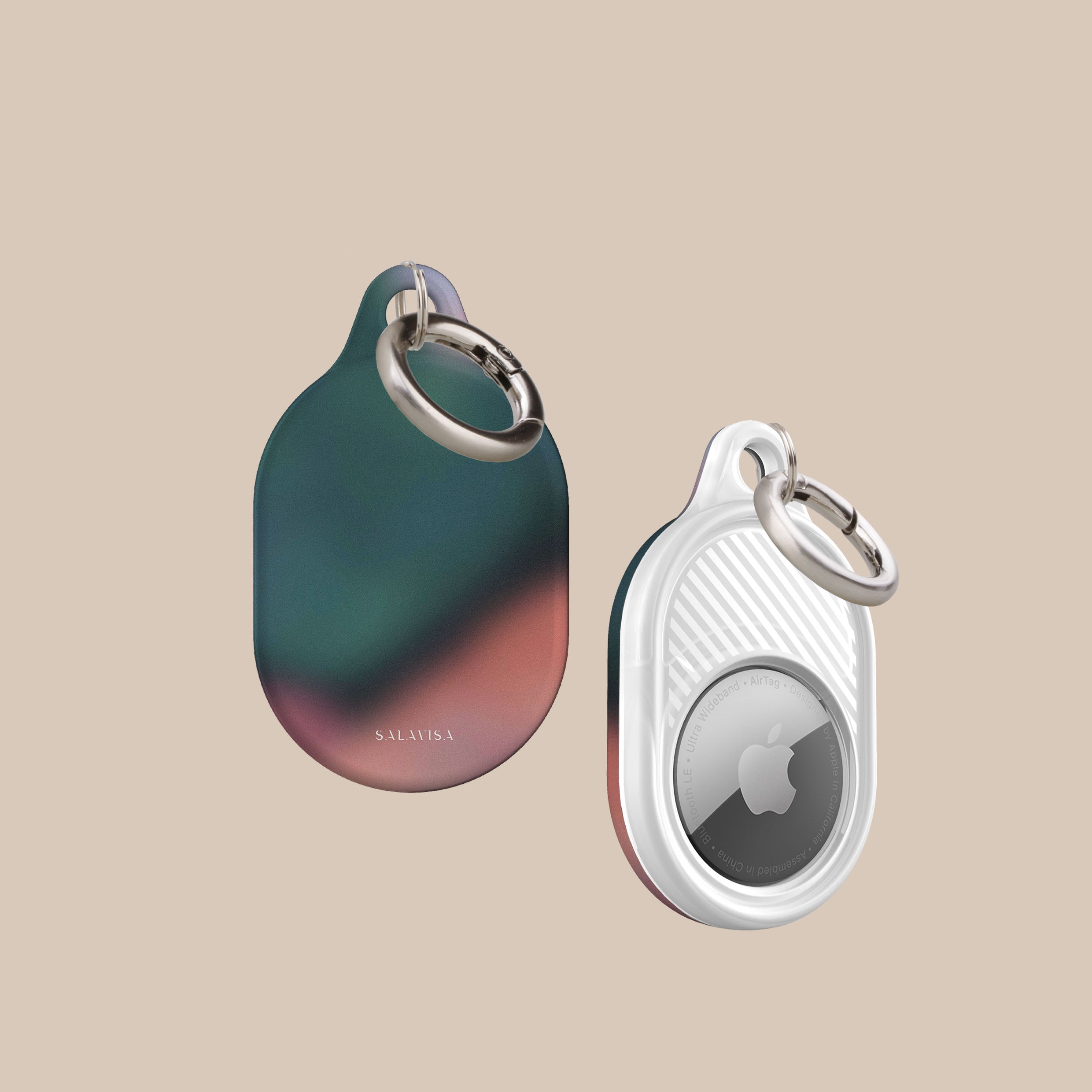Leather AirTag Holder for iPhone - Premium Soft & Slim Design, Secure Keychain Attachment - Perfect for Keys, Wallets, Luggage Tracking & Anti-Loss Protection