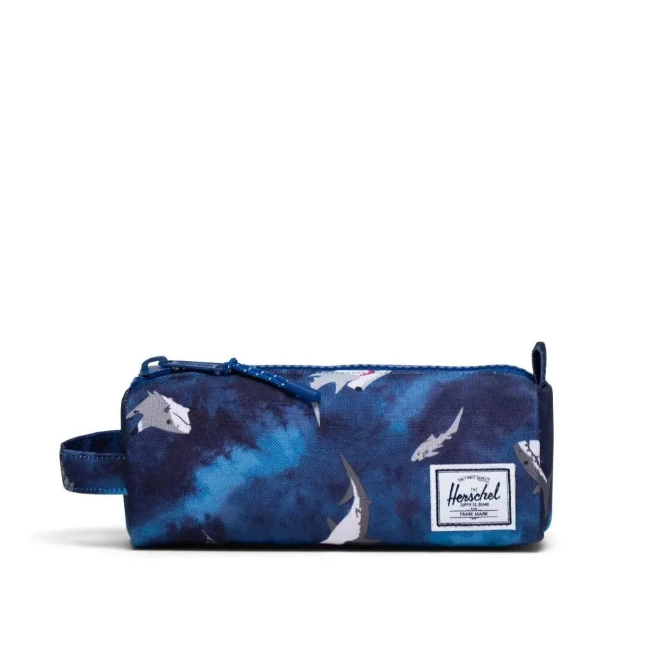 Herschel Sharks & Mazarine Blue Pencil Case - Stylish School & Office Supplies for Students & Professionals