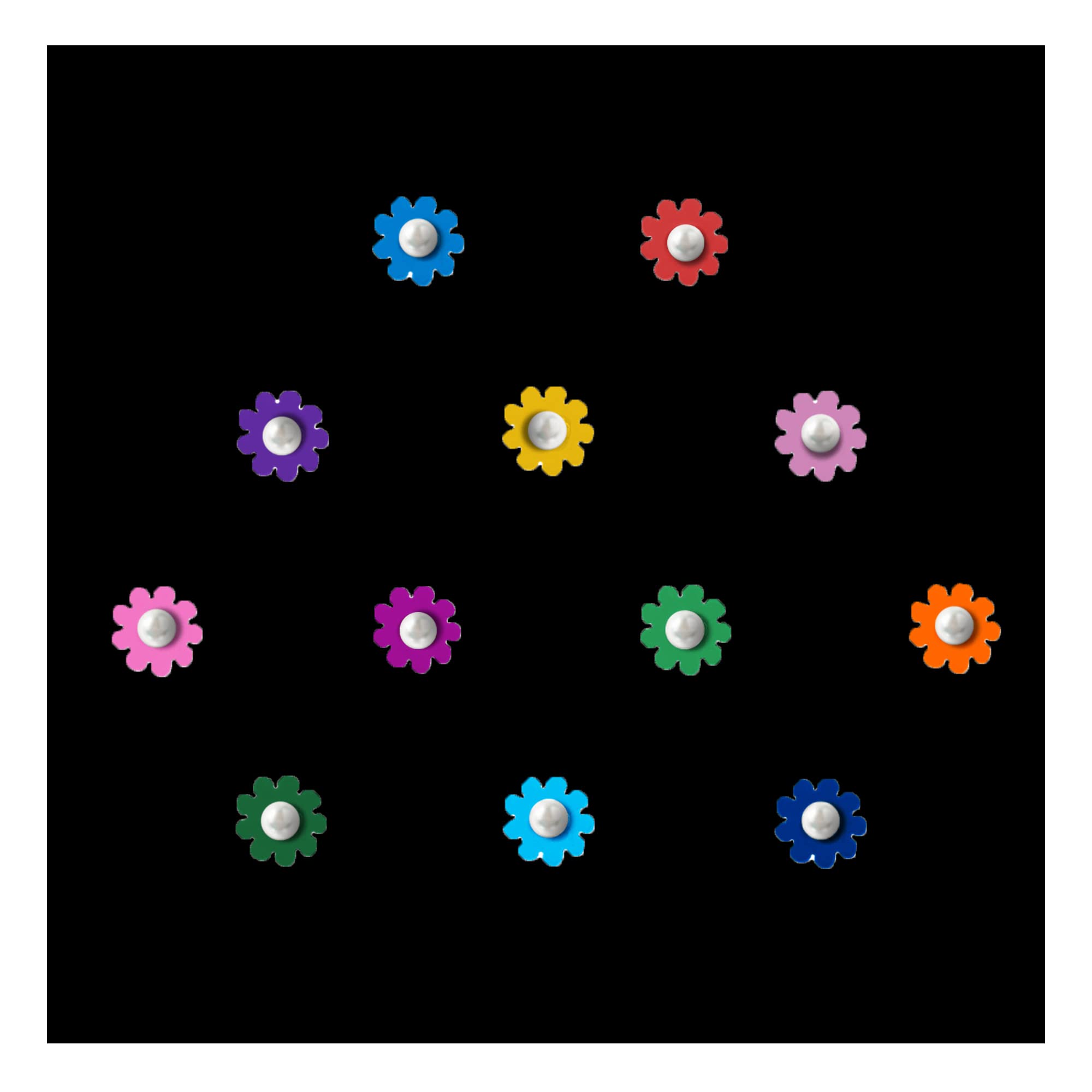 Comet Busters Cute Floral Baby Bindis for Girls - 6mm Face Decoration Stickers (BB019) - Perfect for Birthday Parties, Festivals & Kids Costume Accessories