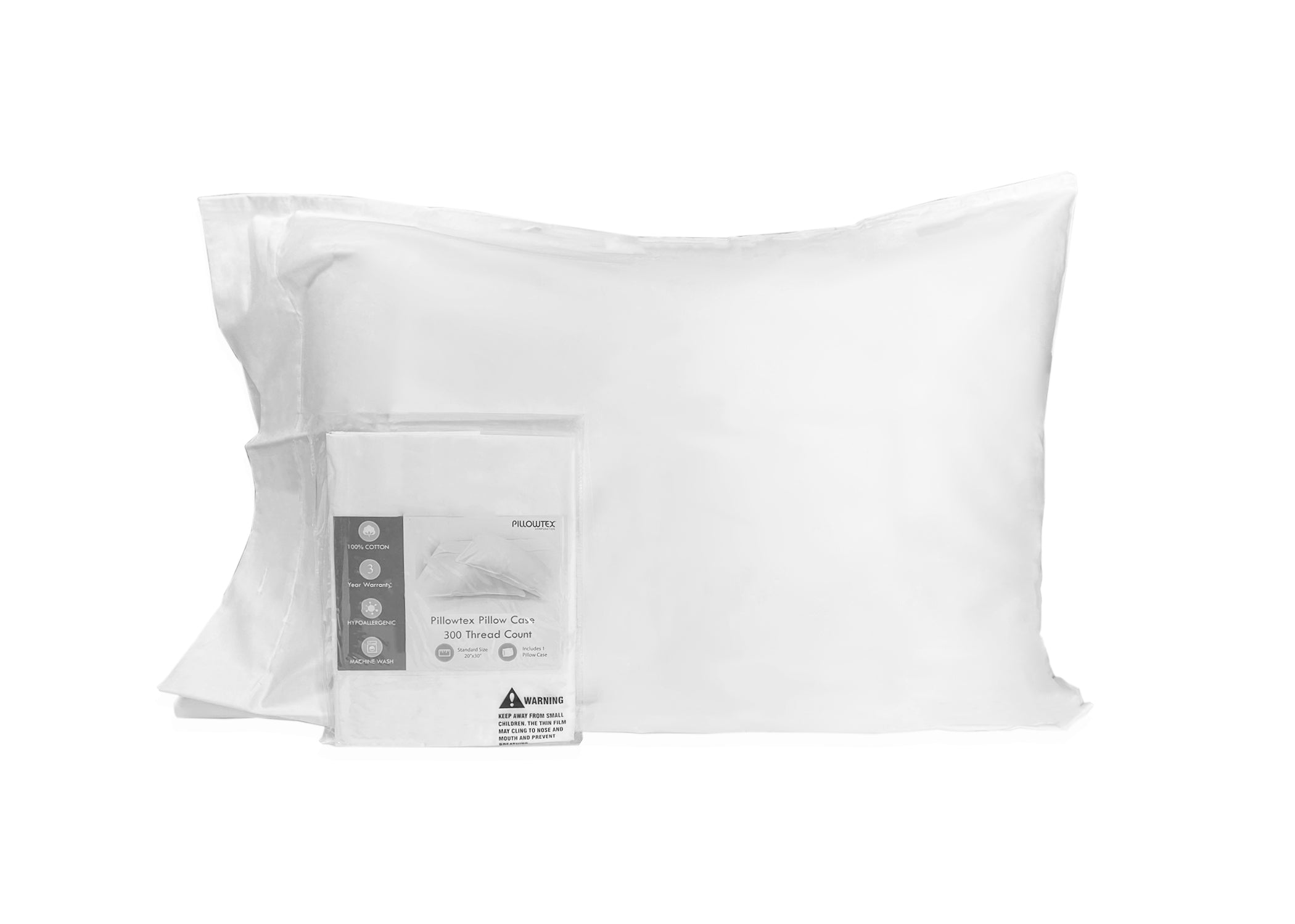 Premium Pillowtex 100% Cotton Pillowcase Set of 2 - Soft & Breathable Bedding for Side Sleepers & Hot Sleepers - Standard Size 20x26 Inches for Comfortable Night's Sleep