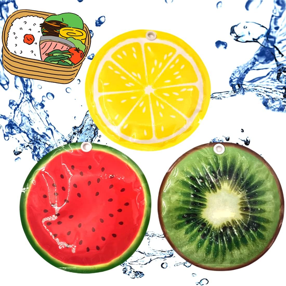 ColdChill Reusable Ice Packs for Lunch Bags & Coolers - 3 Pack Slim Freezer Packs for Long-Lasting Cooling | Perfect for Lunch Boxes, Beach Coolers, Picnic Baskets & Keeping Food Fresh | Ideal for Work, School, Travel & Outdoor Activities