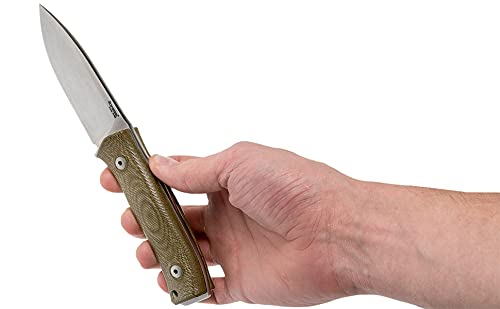 LionSTEEL M4 Fixed Blade Hunting Knife with FatCarbon Glow in Dark Carbon Fiber Handle - M390 Steel Blade, Full Tang Construction & Triple Stitched Leather Sheath | Perfect for Outdoor Camping, Survival, Bushcraft & Tactical Use | KAVISO Exclusive