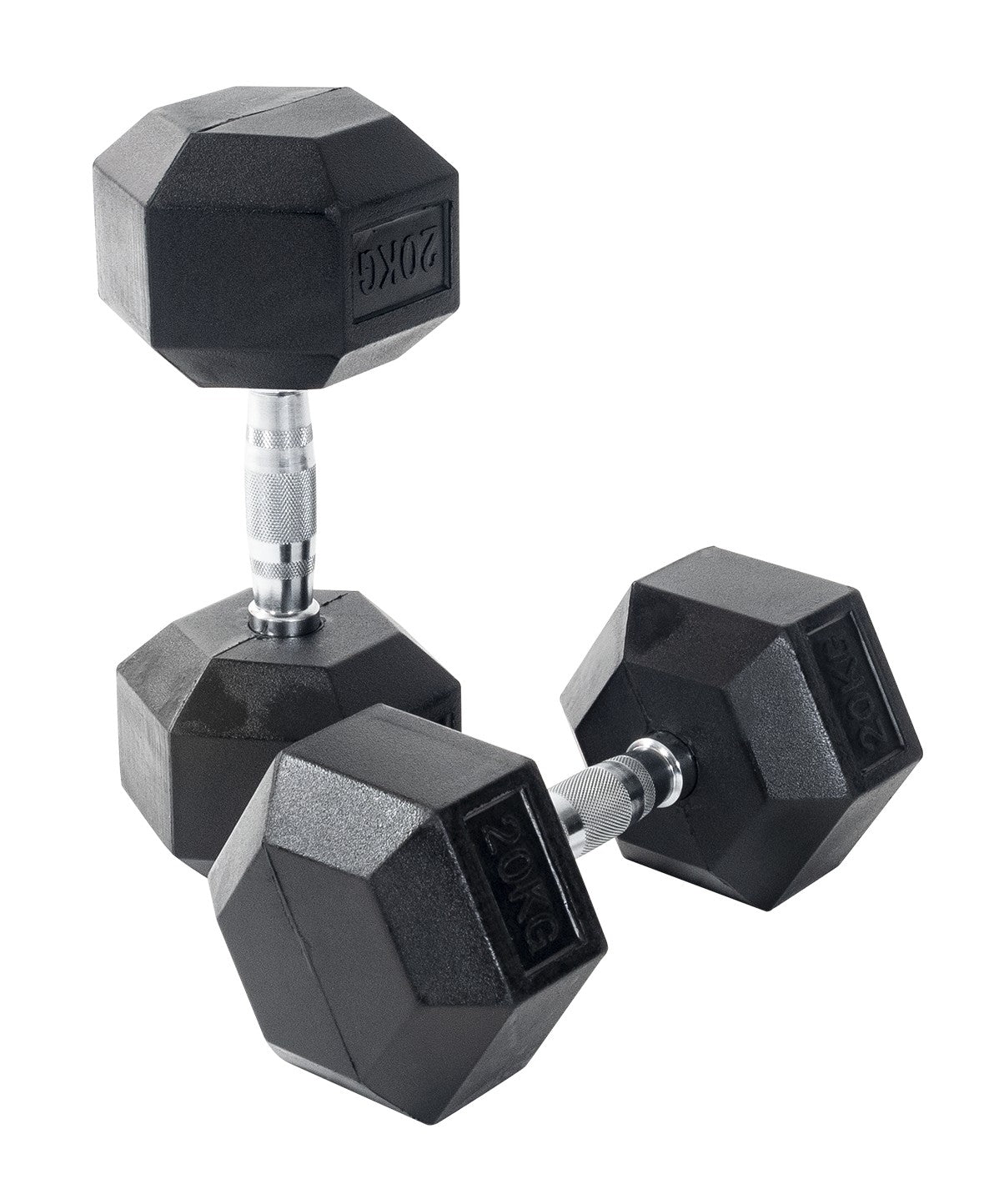 Premium Rubber Hex Dumbbells - Non-Slip Grip for Home Gym & Strength Training - Ideal for Weightlifting, CrossFit & Fitness Workouts