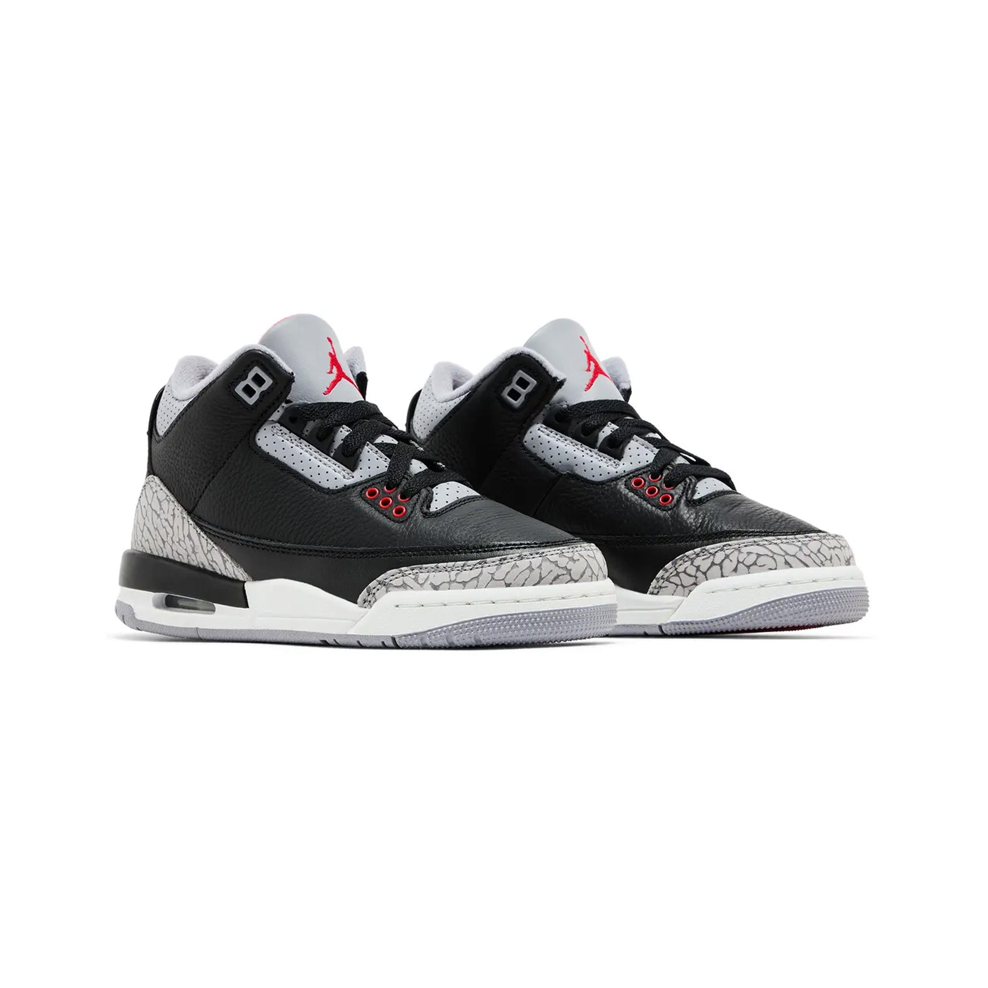Air Jordan 3 Retro 'Black Cement' GS Sneakers (2024) - Men's Basketball Shoes for Court & Street Style | Perfect for NBA Games, Gym Workouts & Casual Fashion