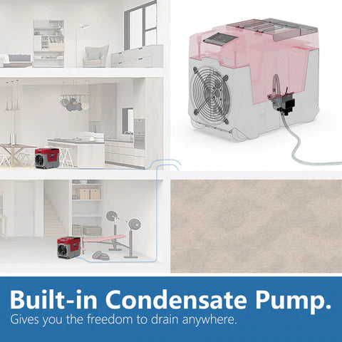 AlorAir LGR 850X Wi-Fi Enabled 180 Pint Commercial Dehumidifier with Built-in Pump - Ideal for Basements, Warehouses & Large Spaces