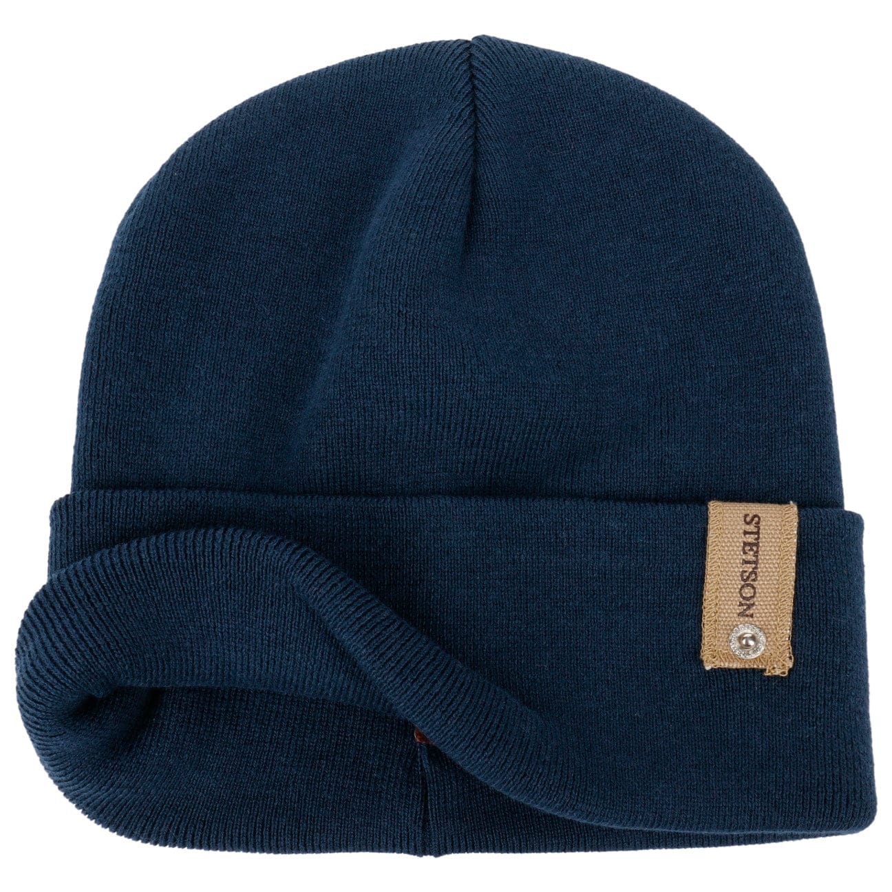 Stetson Organic Cotton Merino Wool Beanie with Foldable Cuff - Warm Winter Hat for Men & Women - Perfect for Skiing, Hiking, and Cold Weather Activities