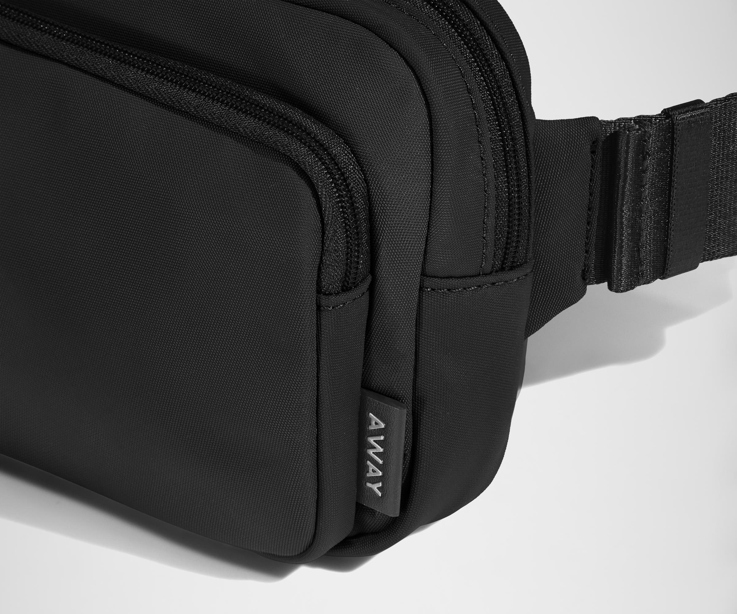 Jet Black Small Everywhere Sling Bag - Lightweight Crossbody Bag for Travel, Hiking & Everyday Use