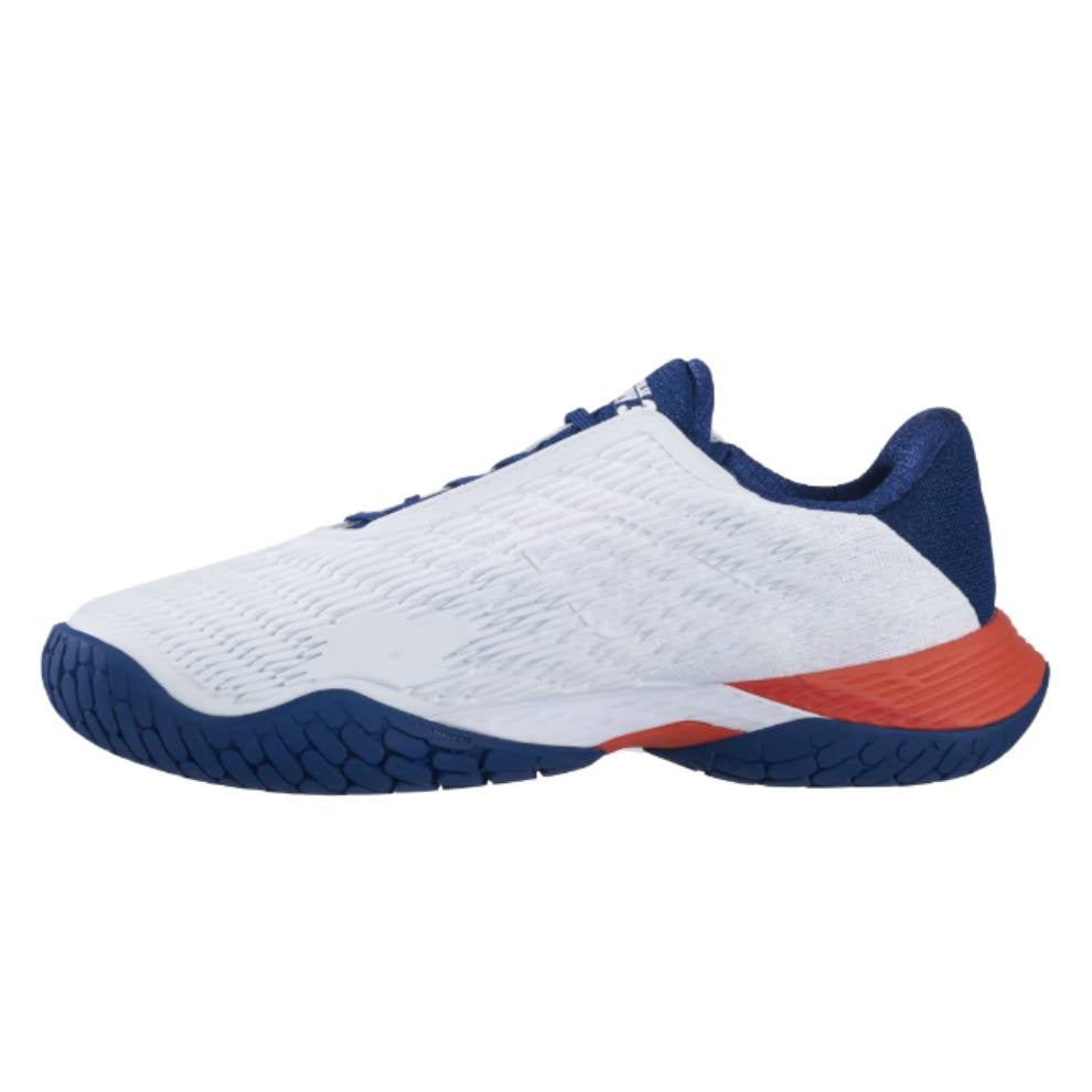 Babolat Propulse Fury 3 AC Men's Tennis Shoes - White & Blue | High-Performance Court Shoes for Competitive Play & Training | Perfect for Hard Court Matches & Tennis Practice Sessions