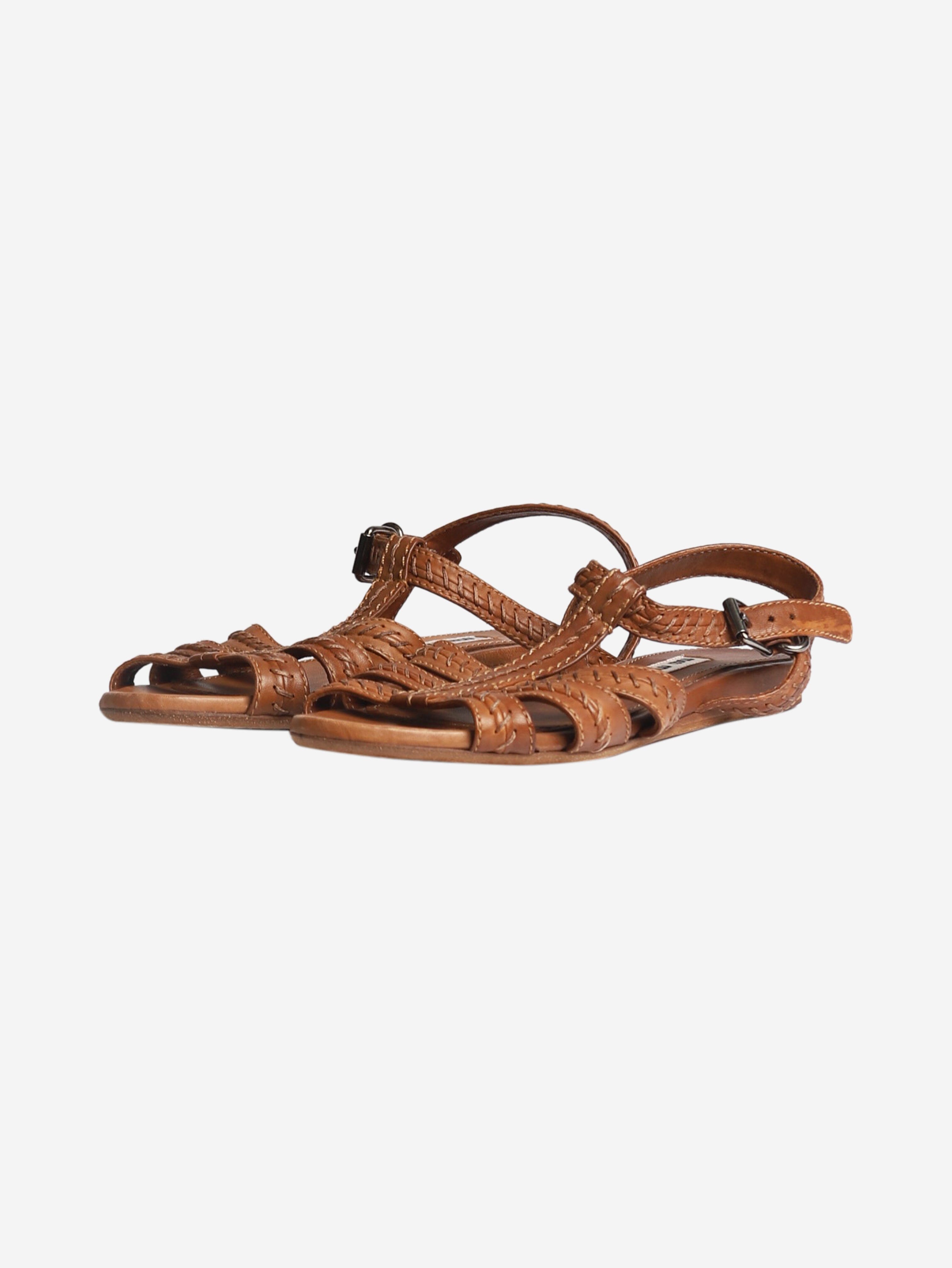 Stylish Brown Strappy Open Toe Sandals for Women - Comfortable Summer Beach Walking Shoes | Perfect for Vacations, Outings & Casual Wear