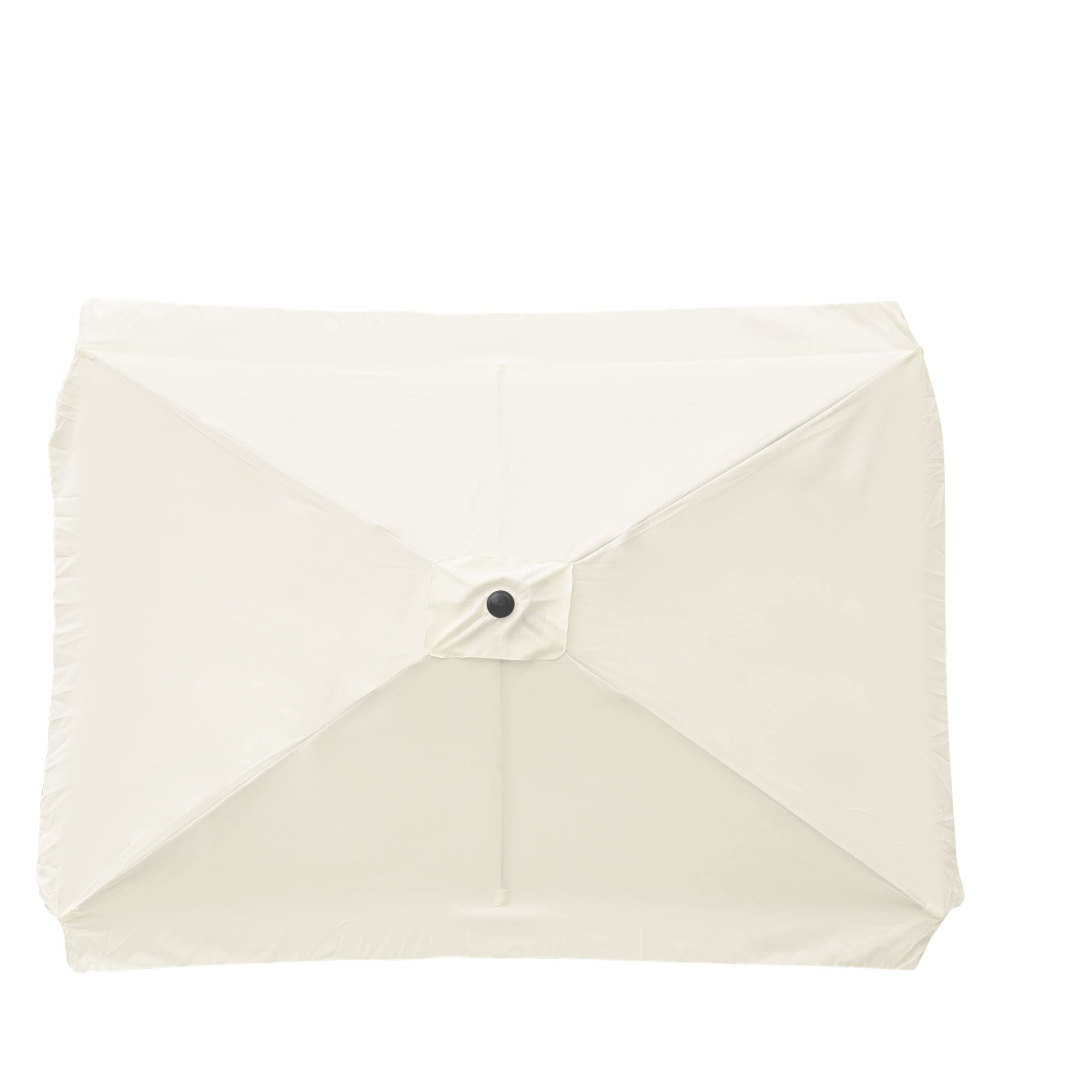 6.5x10ft Universal Replacement Umbrella Canopy Top Cover - Durable Polyester Fabric with Valance - White - Perfect for Patio, Beach, and Outdoor Use