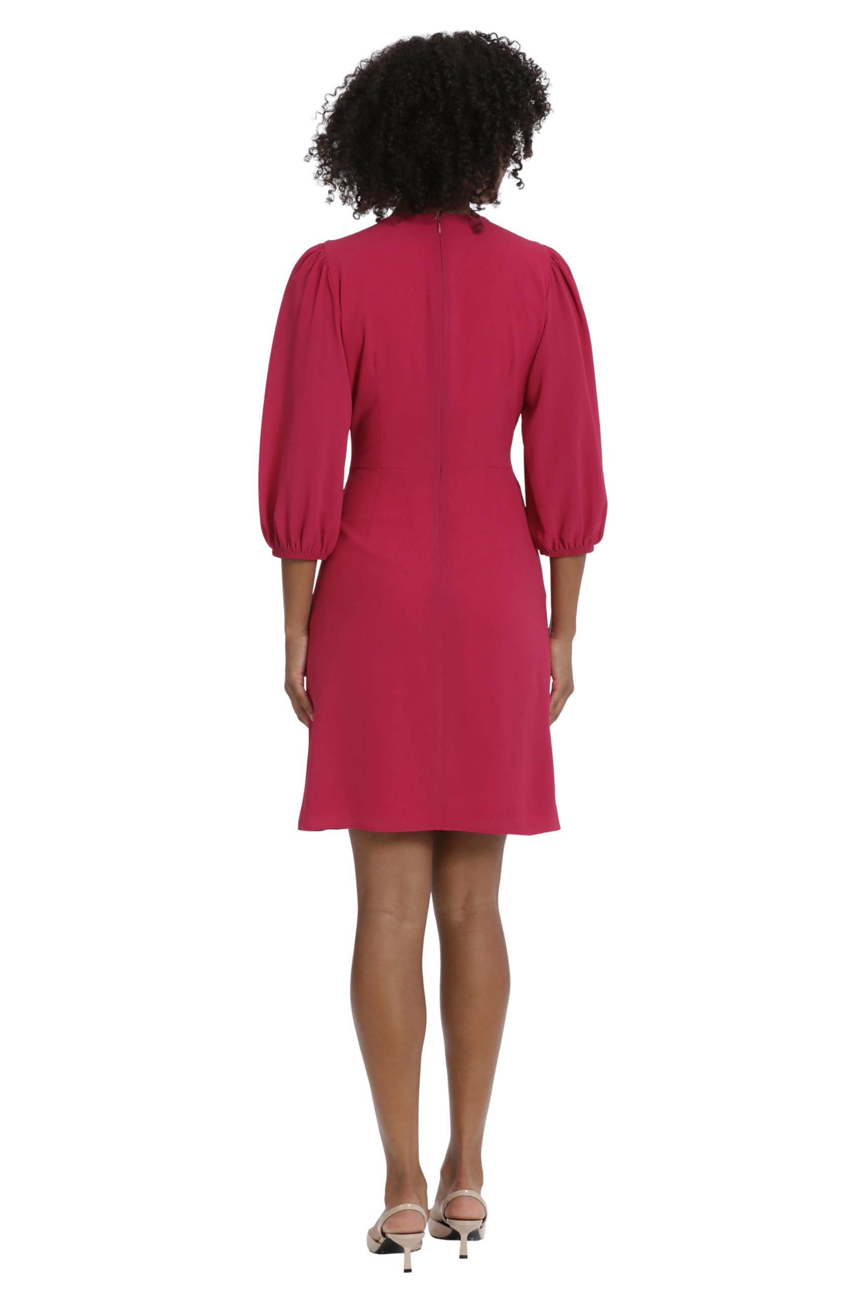 Maggy London Women's Long Sleeve Bubble Crepe Dress - Elegant Workwear & Wedding Guest Outfit for Office, Cocktail Party & Formal Events