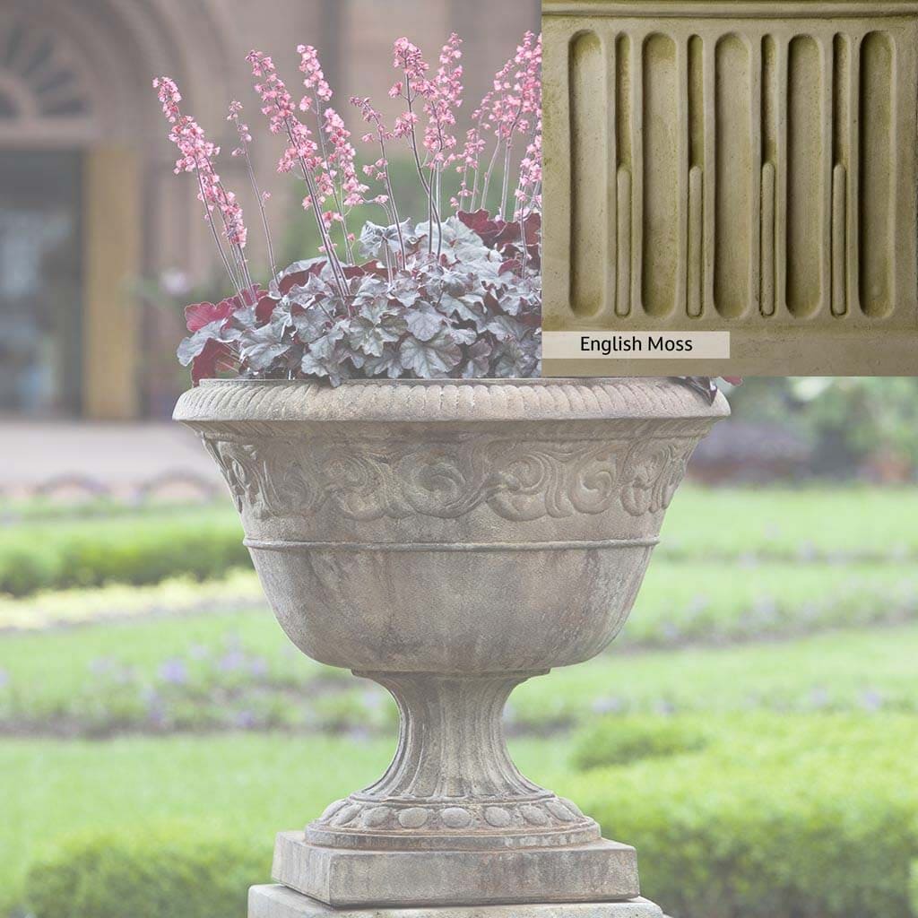 Campania International Smithsonian Foliated Scroll Urn - Classic Garden Planter for Outdoor Decor, Patio, and Landscaping | Elegant Floral Display for Home & Garden