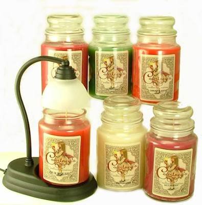 Courtney's 26oz Scented Jar Candle Gift Set - 6 Premium Soy Candles with Free Candle Warmer - Cinnamon Spice Fragrance for Home Decor, Relaxation & Gifts