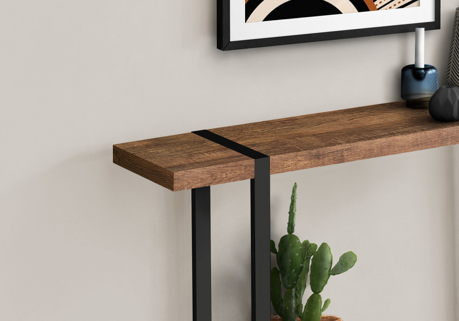 Rustic Brown Allen Sofa Table - Farmhouse Style Console Table for Living Room, Entryway & Hallway - Perfect for Decor, Storage & Display