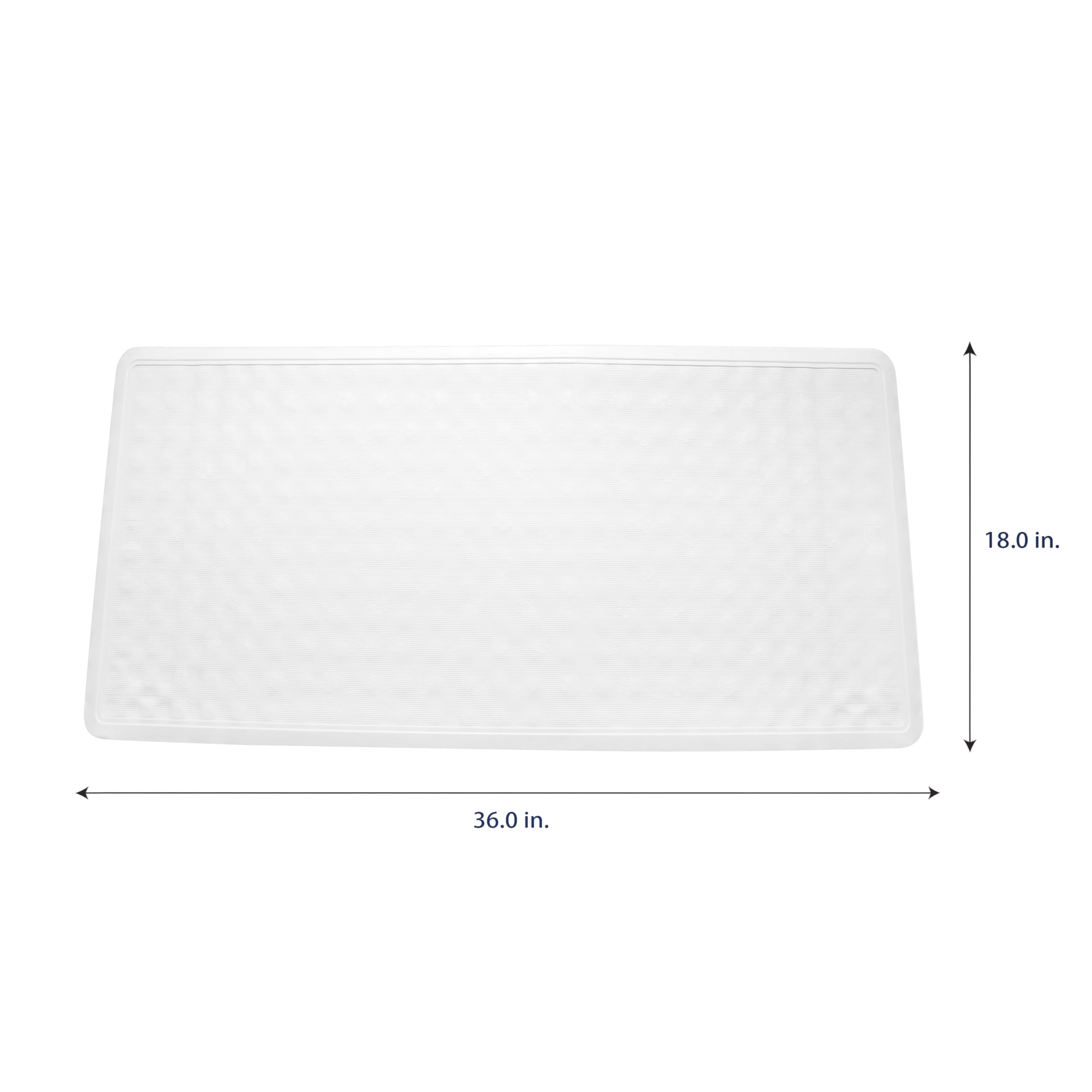 Anti-Slip Jumbo Bath Mat 18x36 - Safe for Shower & Bathtub - Home & Hotel Use