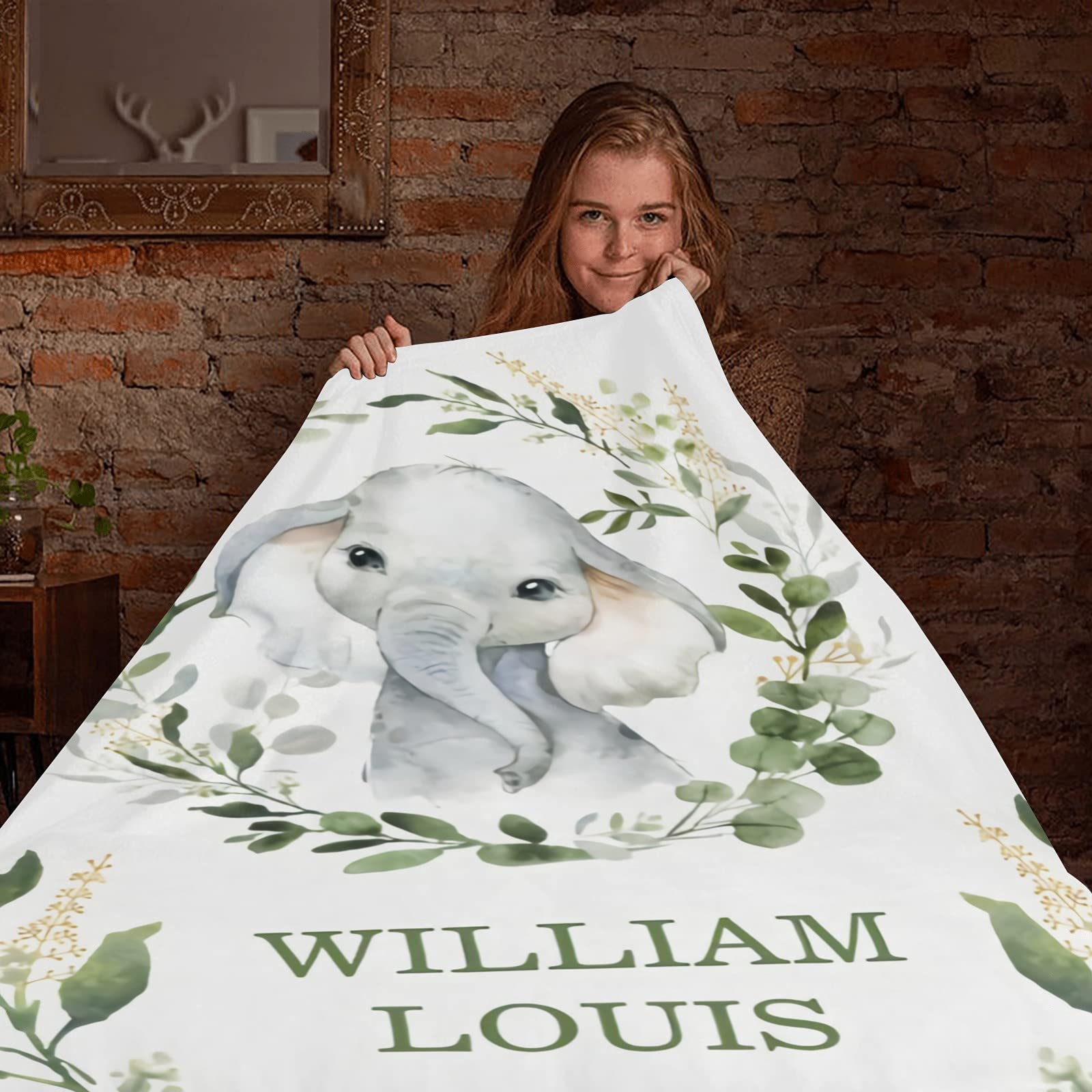 Personalized Baby Name Blanket - Custom Embroidered Soft Blankets for Newborns | Perfect Baby Shower Gift for Boys & Girls | Neutral Nursery Decor | Ideal for Cuddling, Swaddling & Photo Props