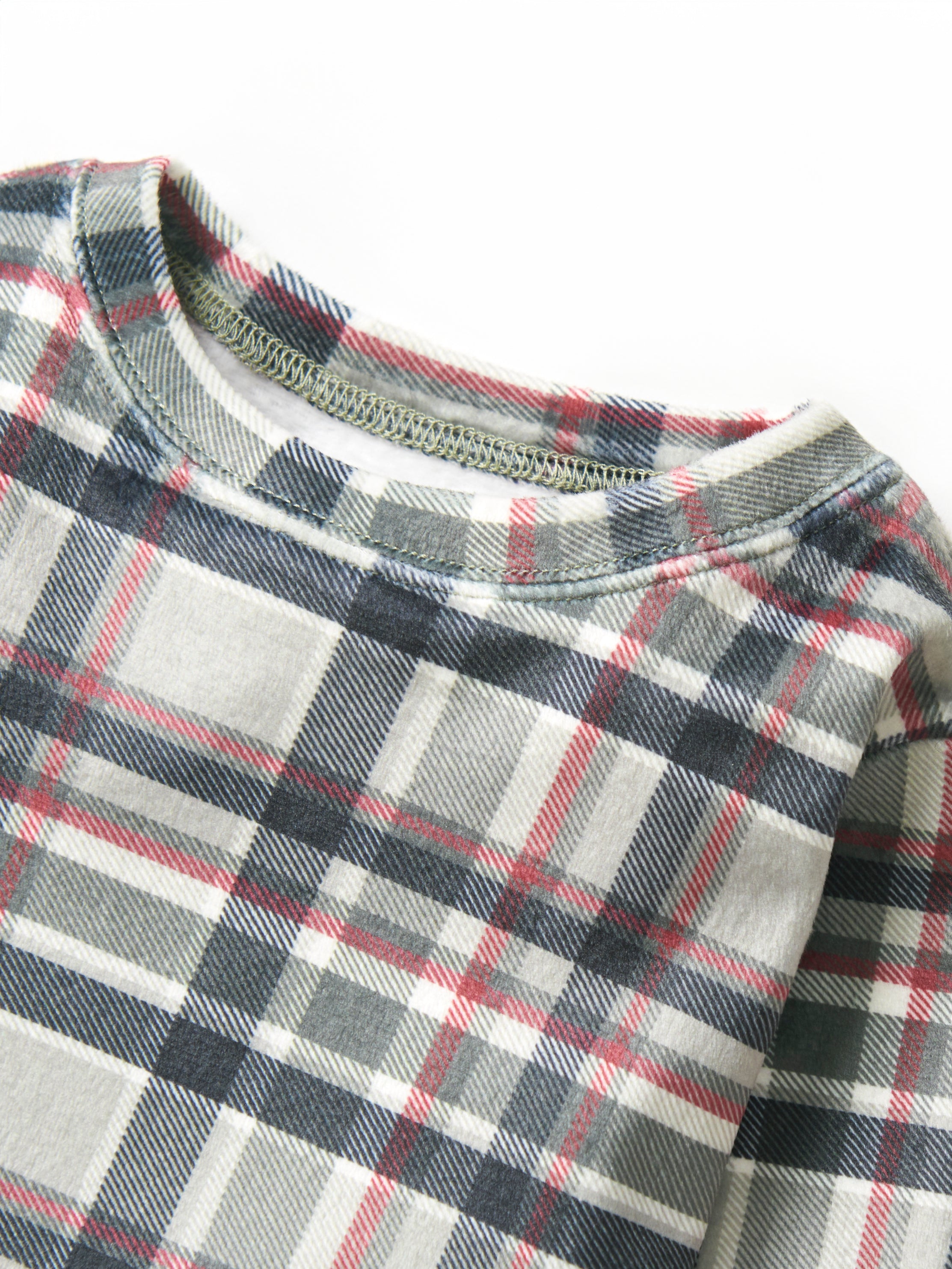 LB x Baby Breez Long Sleeve 2-Piece Plaid Pajama Set for Boys & Girls - Soft & Cozy Sleepwear for Winter Nights & Family Matching Outfits