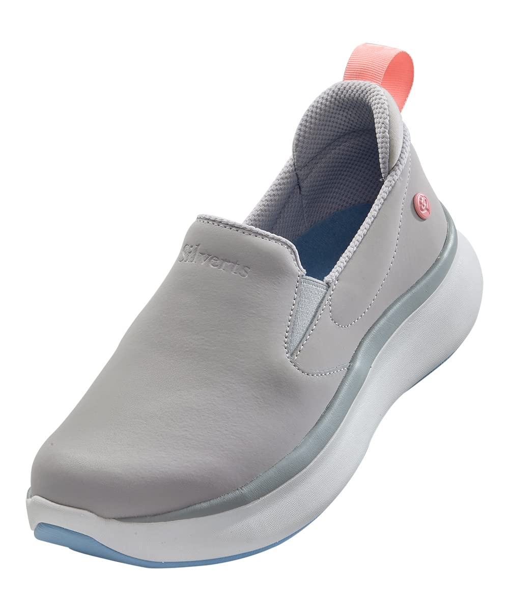 Silvert's Adaptive Clothing & Footwear - Women's Wide Width Supportive Slip-On Shoes for Elderly & Disabled - Comfortable Non-Slip Walking Shoes for Daily Wear & Nursing Homes