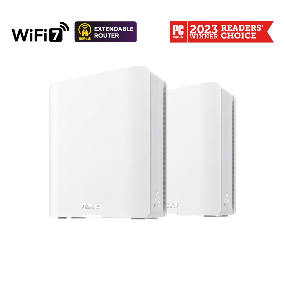 ASUS ZenWiFi BT10 Tri-Band WiFi 7 Smart AiMesh Expandable Mesh Router (2-Pack) - Whole Home Coverage for Streaming, Gaming & Smart Devices