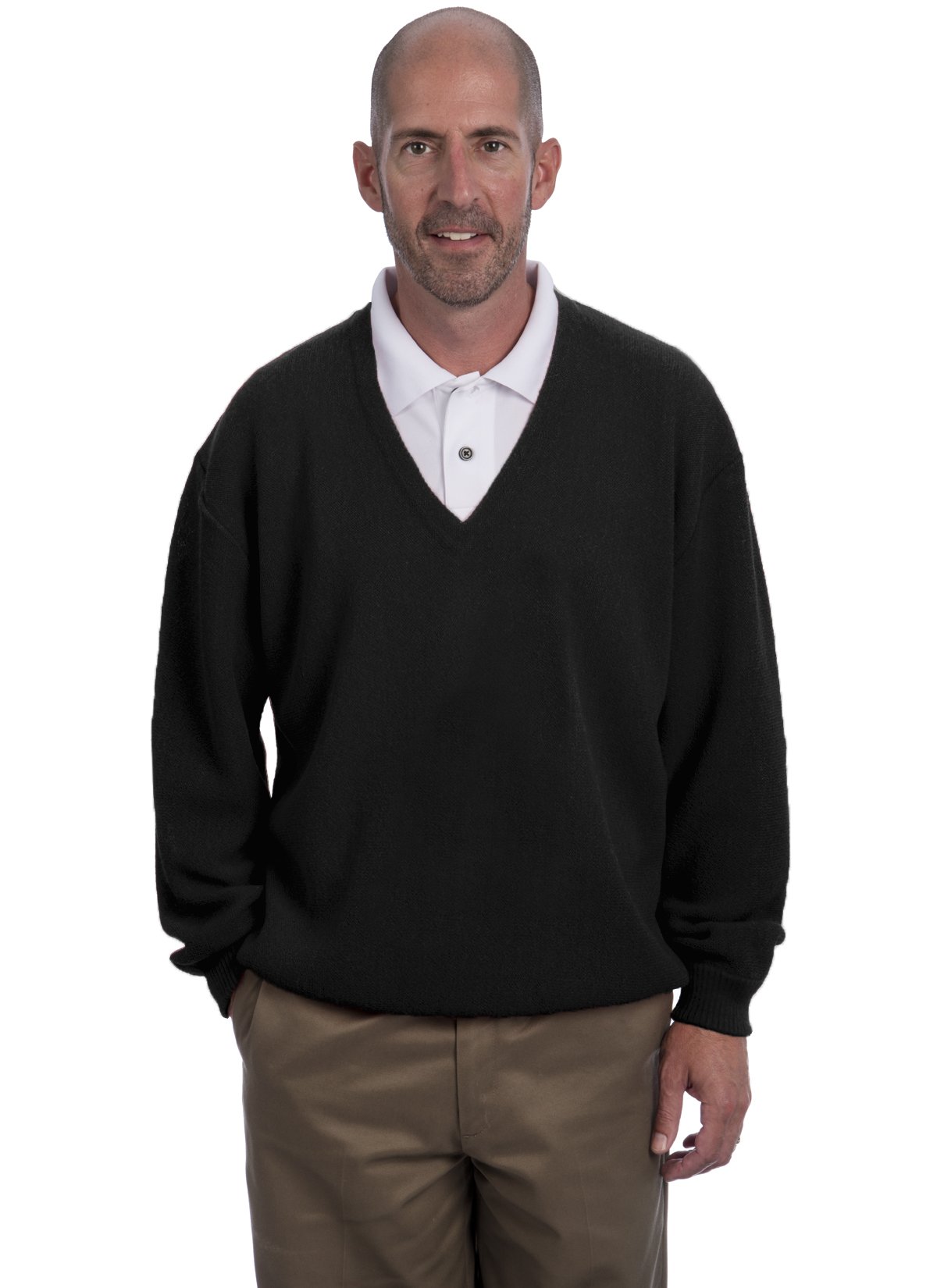 Premium 100% Alpaca Wool Men's V-Neck Golf Sweater - Soft & Breathable Pullover for Golfing, Casual Wear & Outdoor Activities