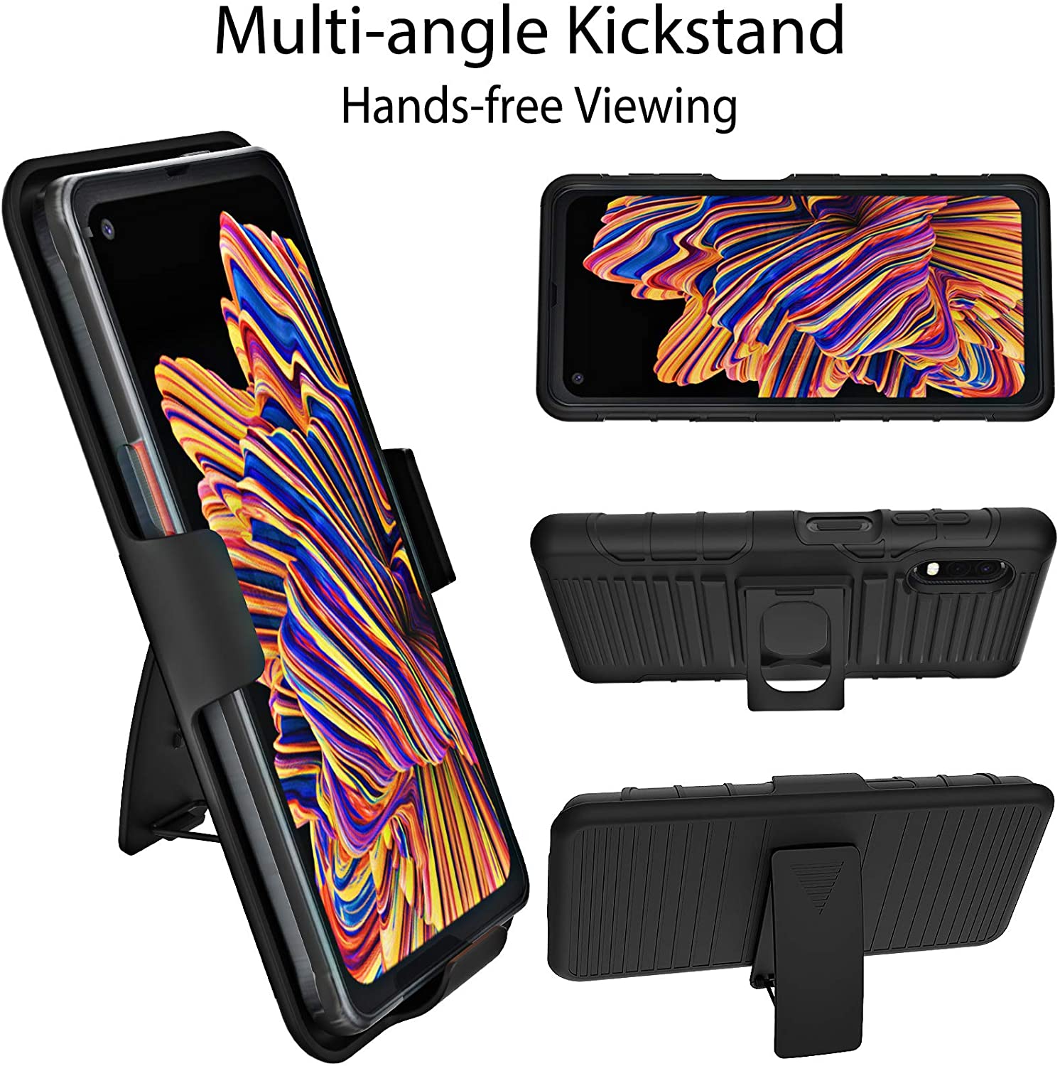 Galaxy Xcover Pro Belt Clip Holster Case - Rugged Protective Cover with Secure Belt Attachment for Samsung Galaxy Xcover Pro - Perfect for Construction, Outdoor Work & Active Lifestyles
