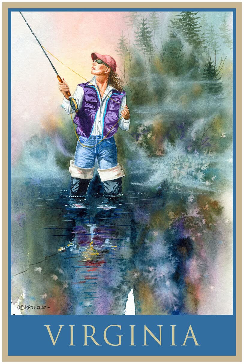 Virginia Alaena Fishing Giclee Art Print - 30