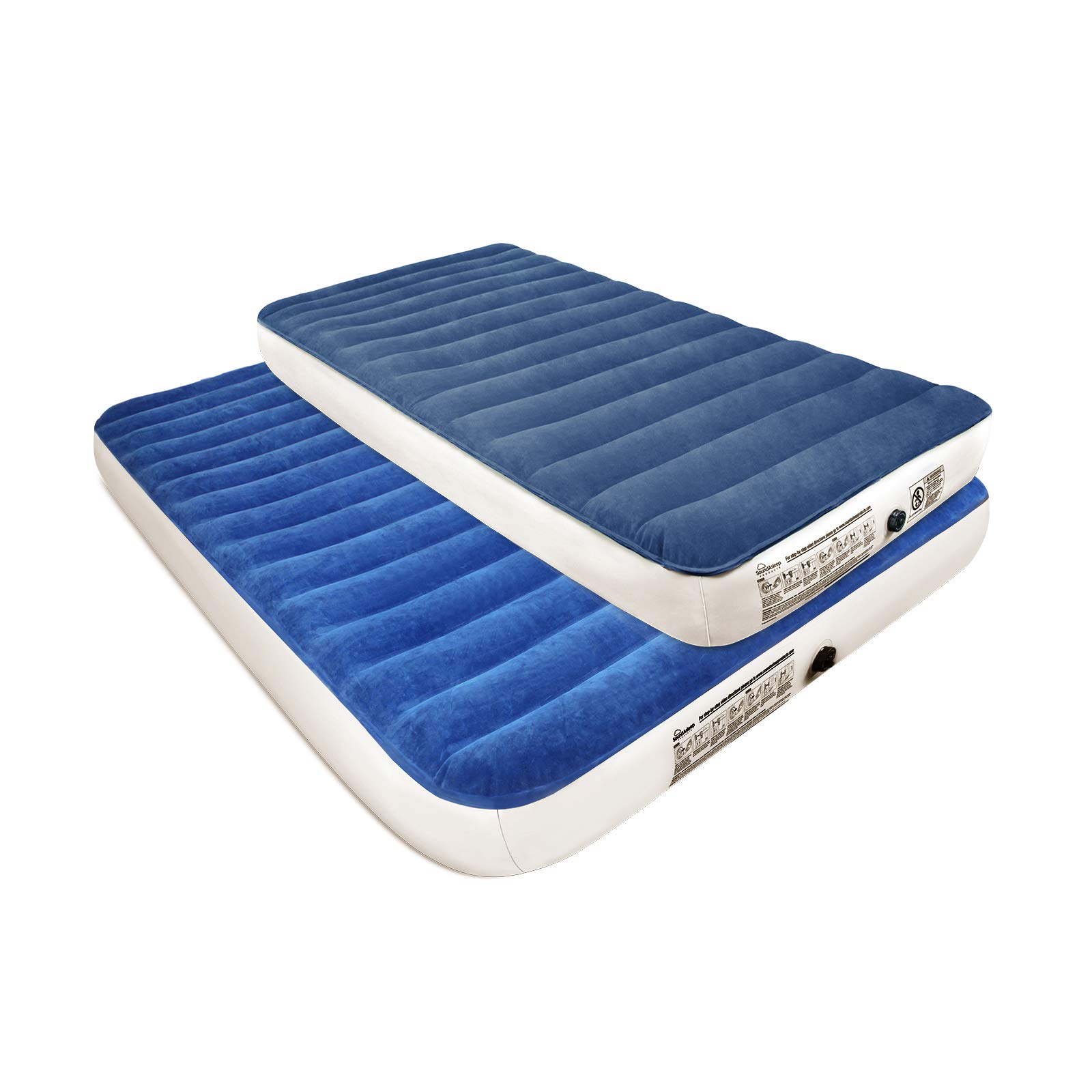 SoundAsleep Camping Series Air Mattress Bundle - Queen & Twin Size Inflatable Bed for Home, Travel & Outdoor Adventures | Perfect for Guests, Camping Trips & Temporary Sleeping Solutions