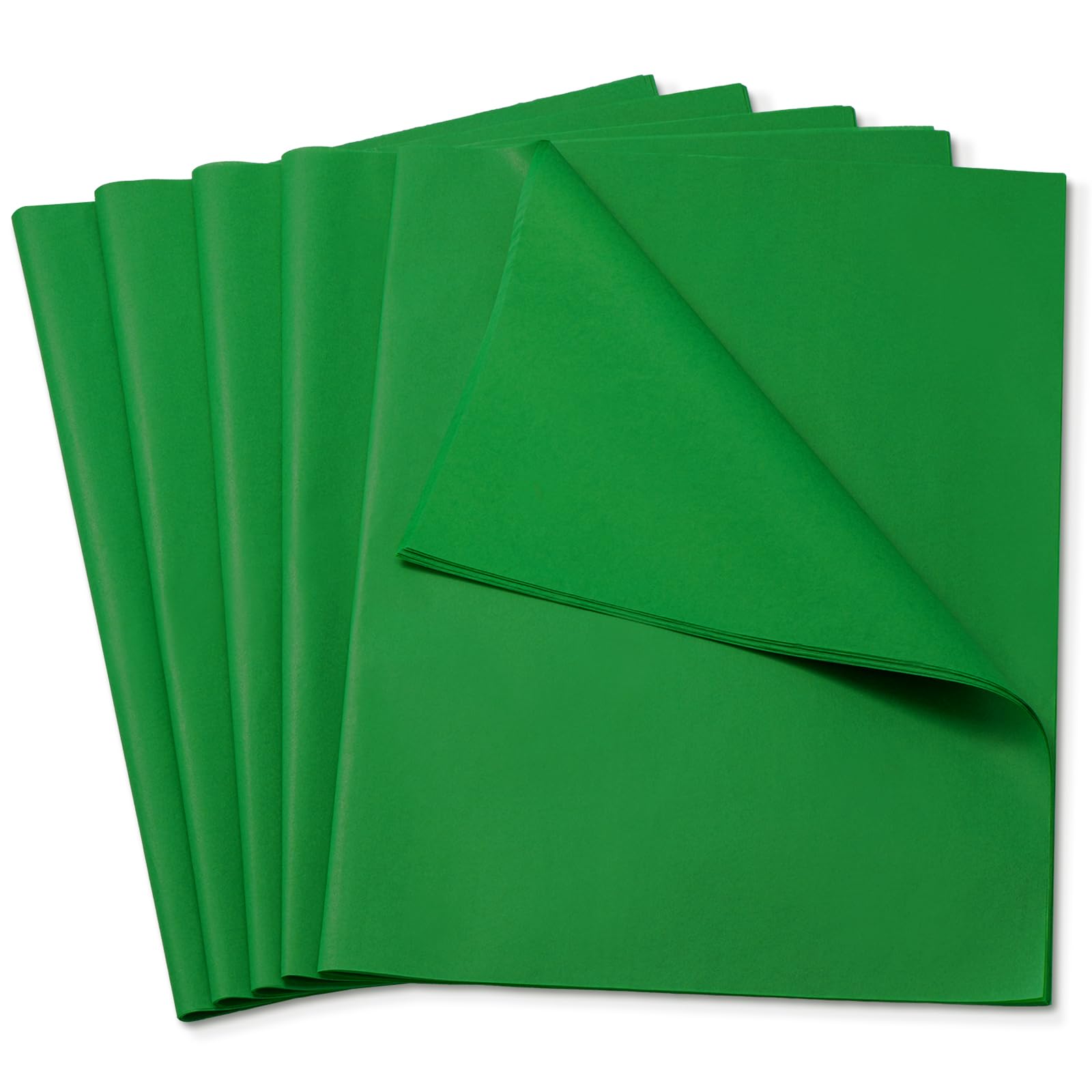 Premium Green Tissue Paper for Gift Wrapping - 115 Sheets (14
