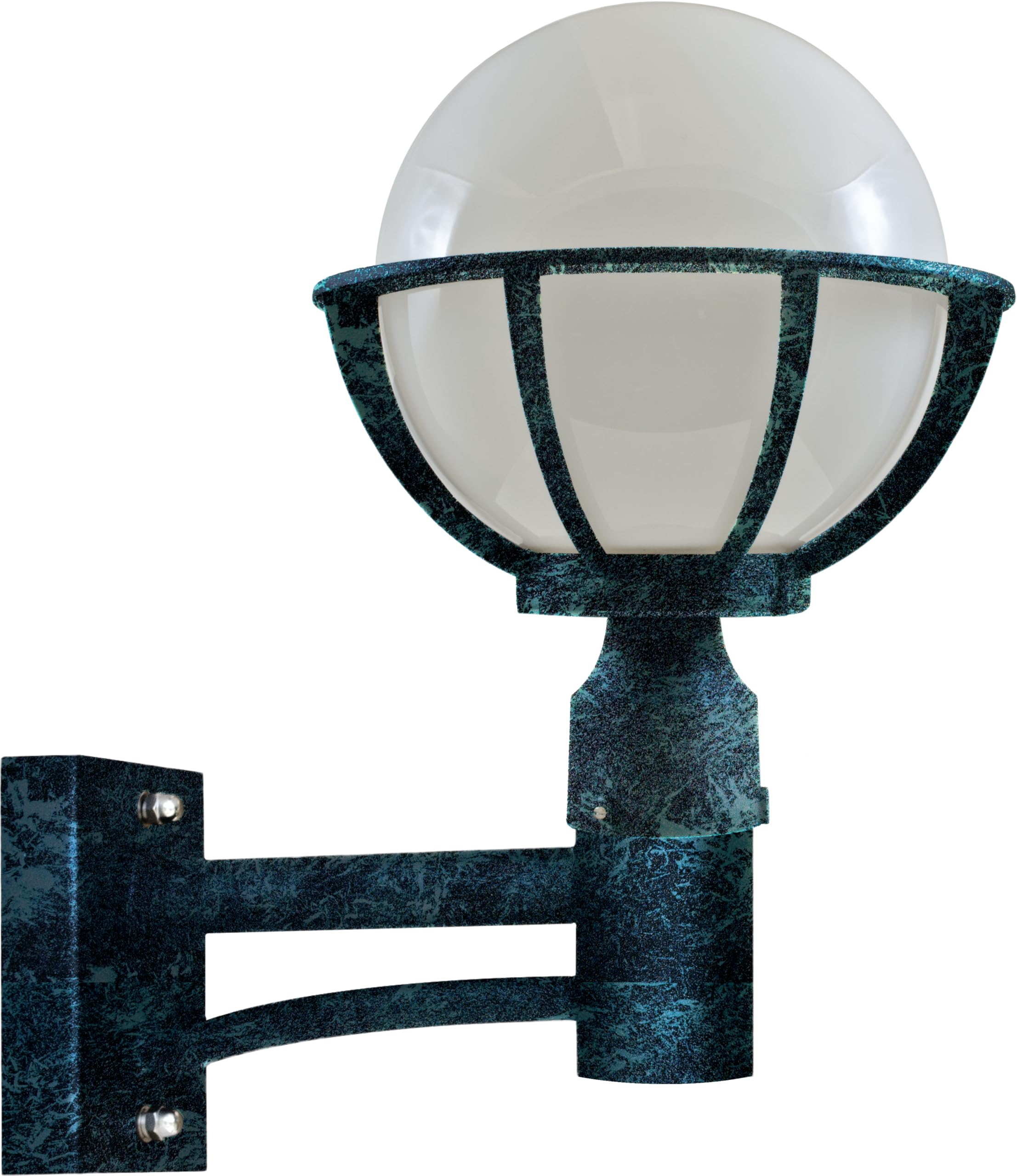 GM265-LED16-VG 10 Inch Cast Aluminum Globe Wall Light Fixture - 16W LED (85-265V) in Verde Green - Perfect for Porch, Patio & Outdoor Wall Lighting