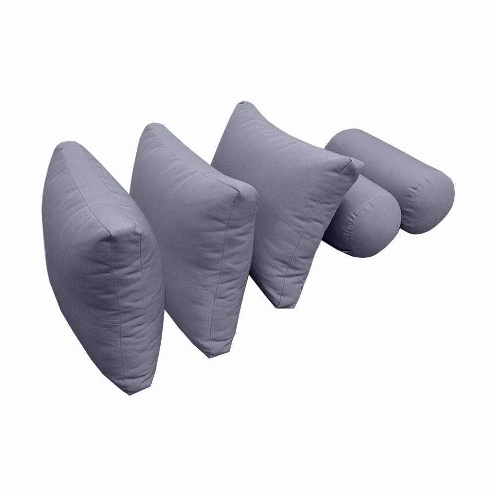 Prolinemax Style3 Queen Size 6-Piece Outdoor Daybed Cushion Set with Knife Edge Design - Includes Mattress, Bolster & Pillows for Patio, Poolside, or Garden Relaxation