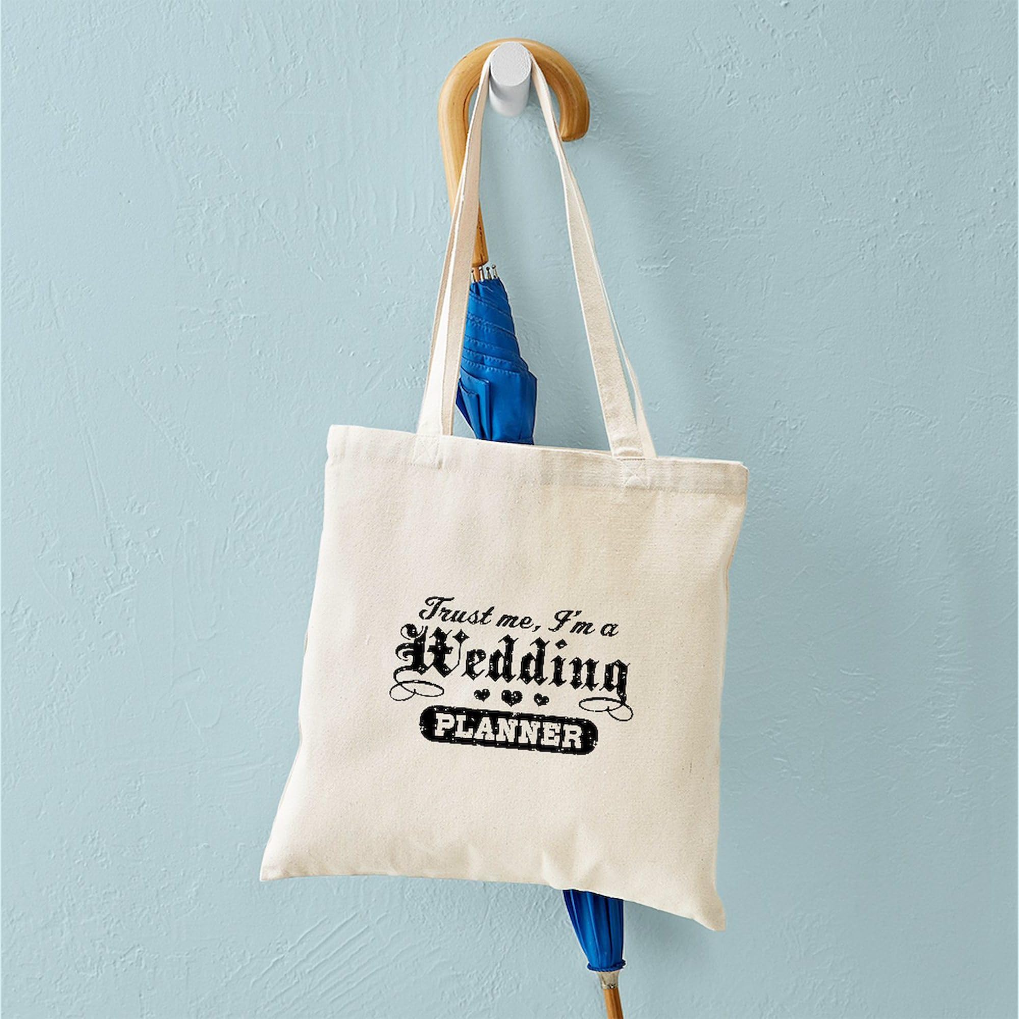 Trust Me I'm A Wedding Planner - Natural Canvas Tote Bag | Reusable Grocery Shopping Bag for Bridal Planners, Bachelorette Parties & Wedding Events