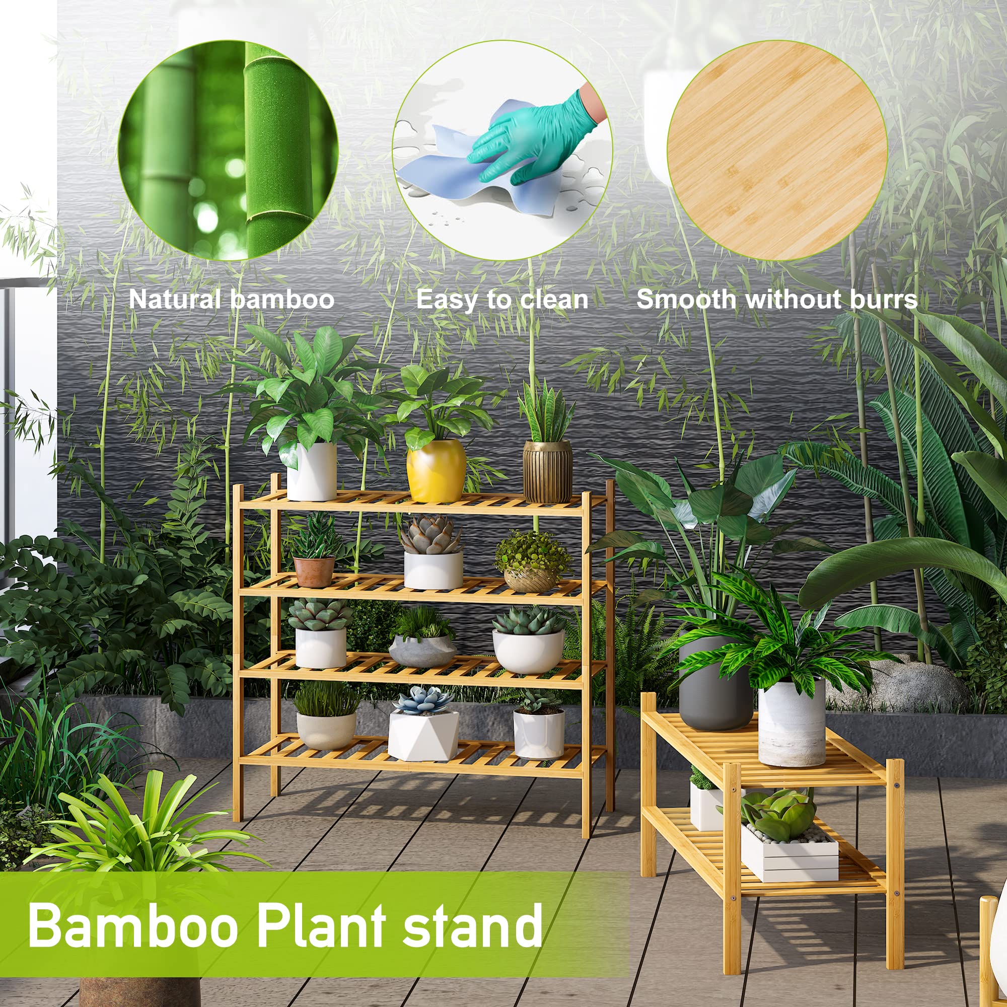 BMOSU 2-Tier Stackable Bamboo Shoe Rack - Premium Shoe Storage Organizer for Hallway, Closet & Entryway - Space Saving Shoe Shelf for Living Room, Bedroom & Dorm - Natural Bamboo (Perfect for Small Spaces & Apartment Organization)