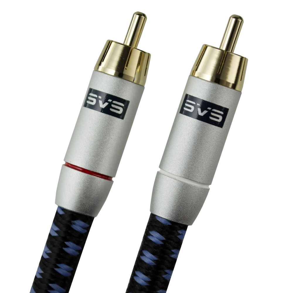 High-Quality SVS SoundPath Single RCA Cables for Home Theater & Audio Systems - Premium Shielded RCA Interconnect Cables for Clear Sound Transmission - Perfect for Speakers, Subwoofers & AV Receivers