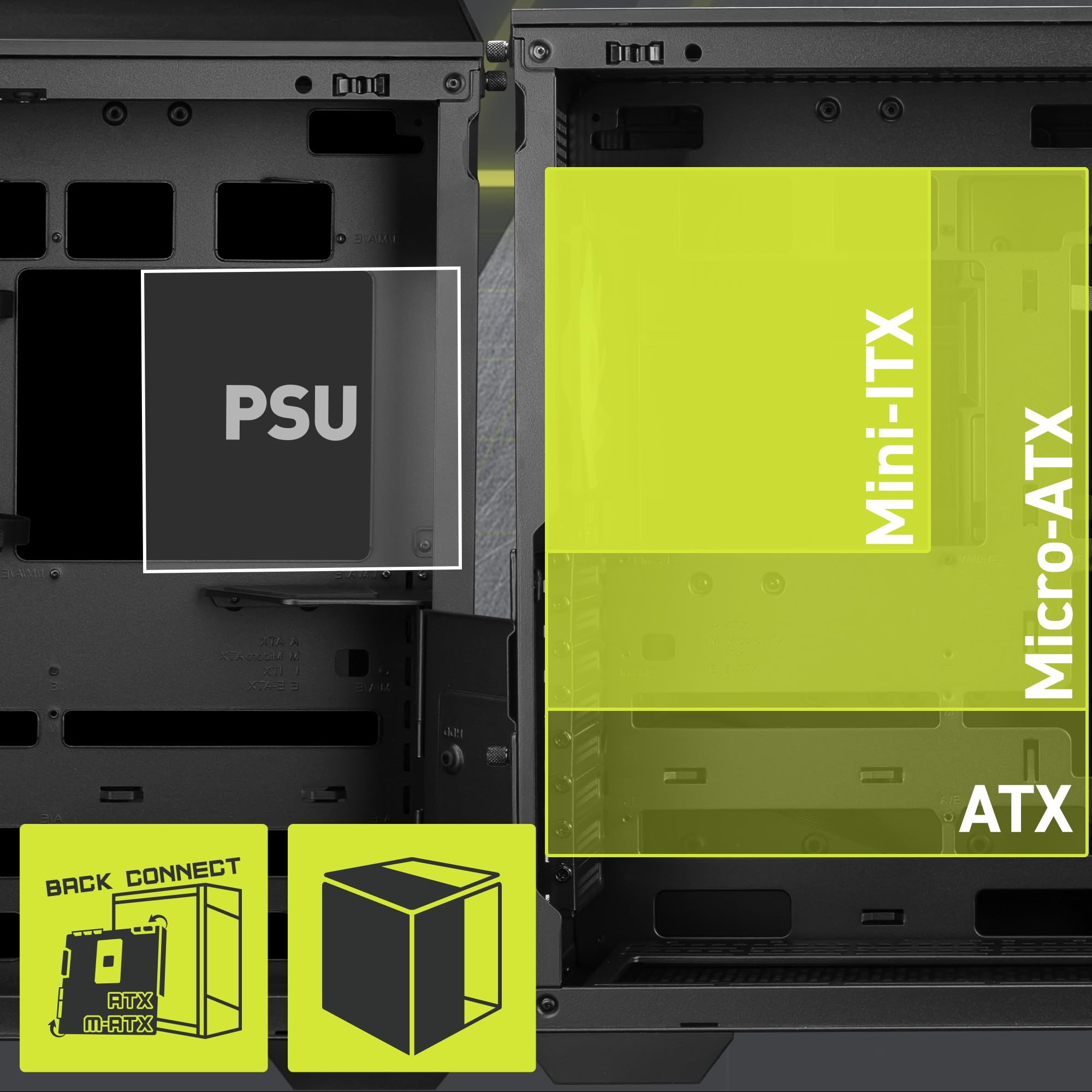 MSI MAG PANO 100R PZ Mid-Tower Gaming PC Case - Premium Black ATX Computer Case with Tempered Glass Side Panel, 120mm ARGB Fans & 360mm Liquid Cooling Support - Perfect for Gaming Setup, Streaming & High-Performance PC Builds