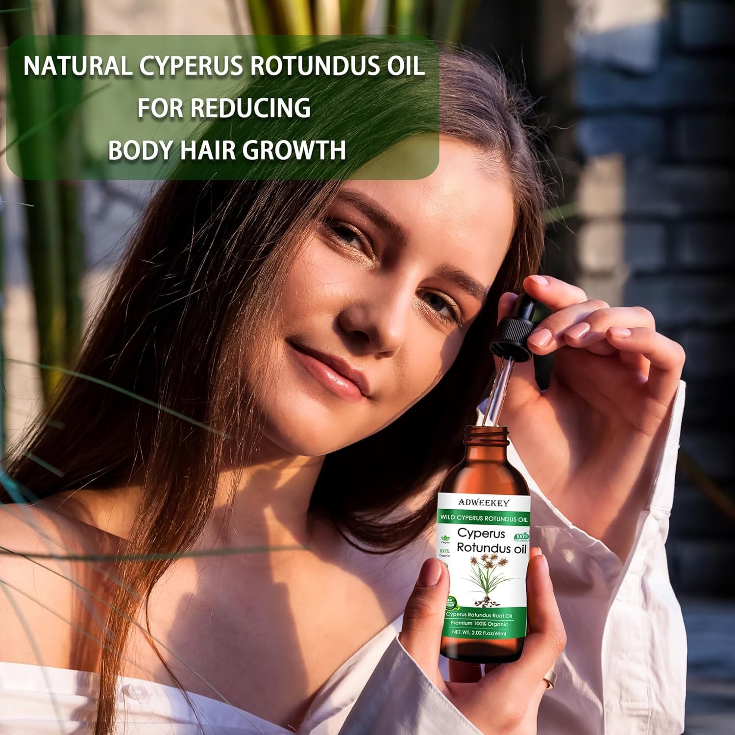 100% Pure Natural Cyperus Rotundus Oil (Nut Grass Oil) for Hair Removal - Organic Essential Oil for Skin Care & Aromatherapy - Perfect for DIY Beauty Treatments & Spa Relaxation (1pc)