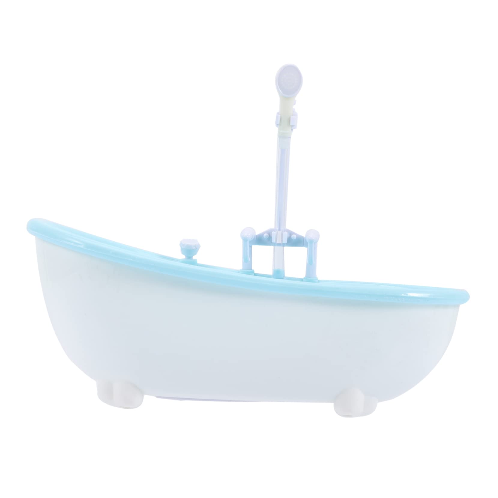 KICHOUSE 2-Pack Mini Bathtub Toy Set - Sky Blue Plastic Bath Tub Doll Toys for Toddlers & Kids - Perfect for Bathtime Fun, Sensory Play & Pretend Play Scenes