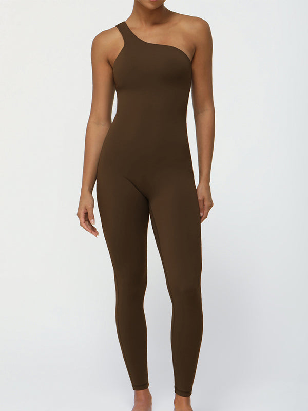 ZASUWA Women's Stretchy Elastic Tailored Seamless Quick-Dry Jumpsuit - Perfect for Yoga, Gym, Workout & Casual Wear