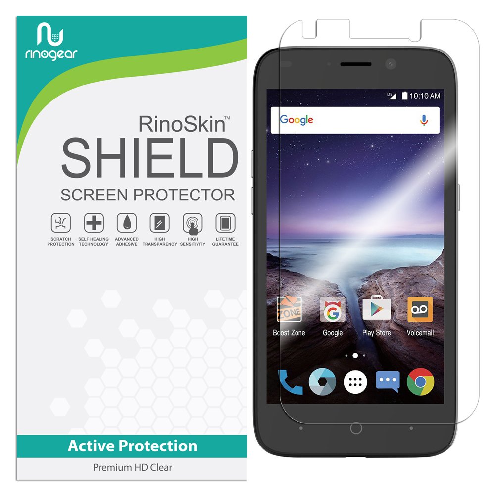 RinoGear ZTE Prestige 2 Screen Protector - Case Friendly, Flexible TPU Film with Full Coverage - Clear HD Protection for Everyday Use & Travel