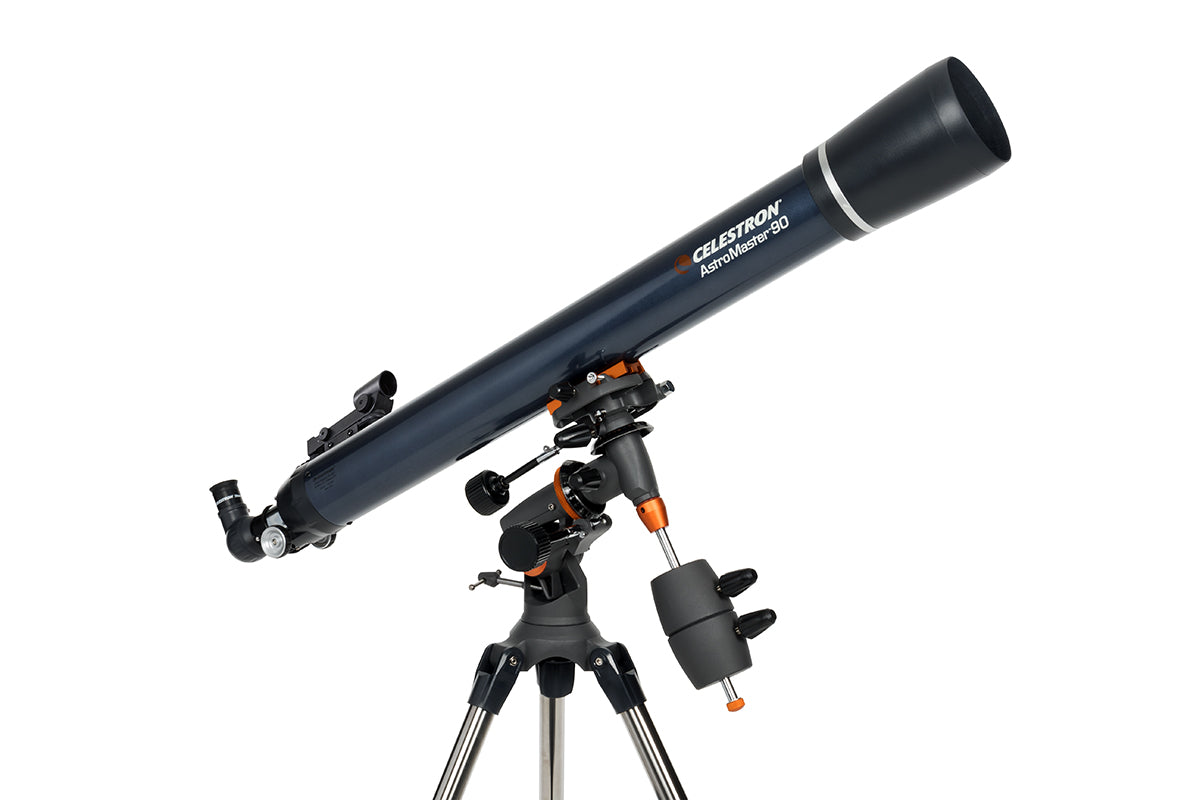 Used Celestron AstroMaster 90EQ Refractor Telescope for Adults & Beginners - Portable Astronomy Equipment for Stargazing, Bird Watching & Outdoor Adventures