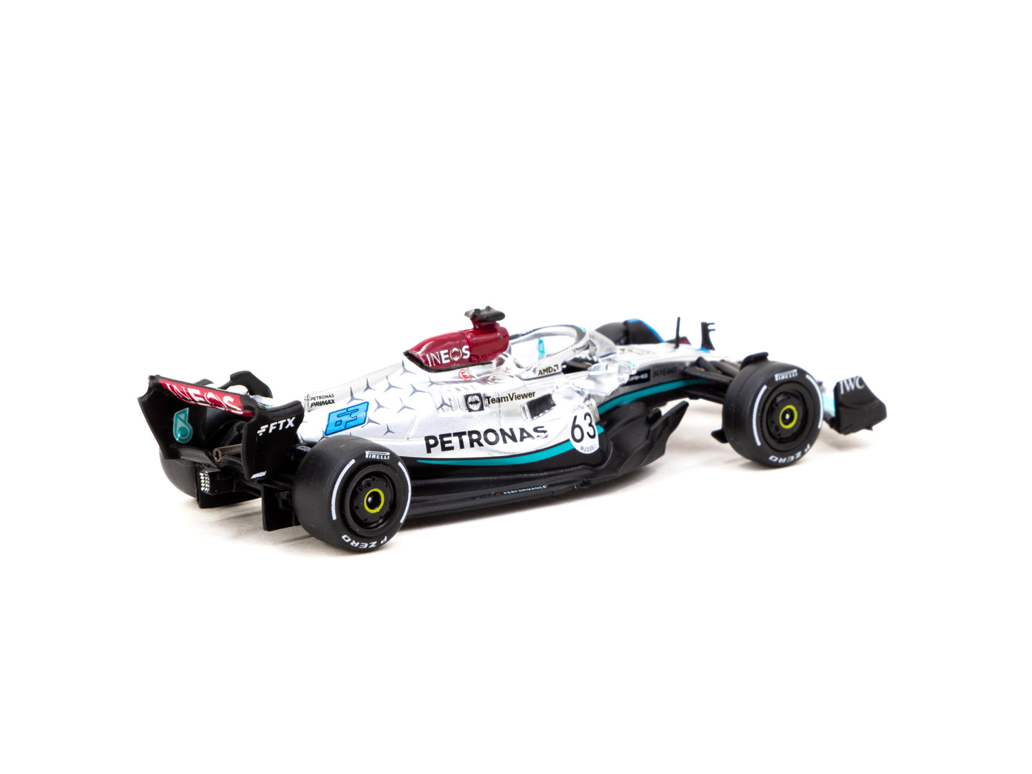 Tarmac Works X iXO Models 1/64 Scale Mercedes AMG F1 W13 E Performance Belgian Grand Prix 2022 George Russell #63 Diecast Car - Perfect for Collectors, Racing Fans & Display Cases